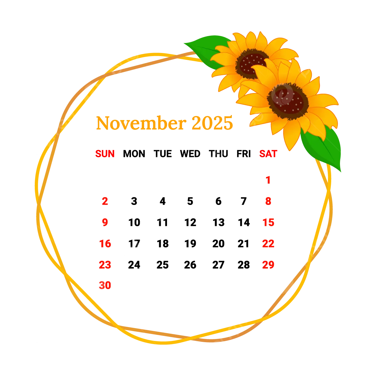Calendar Month November 2025