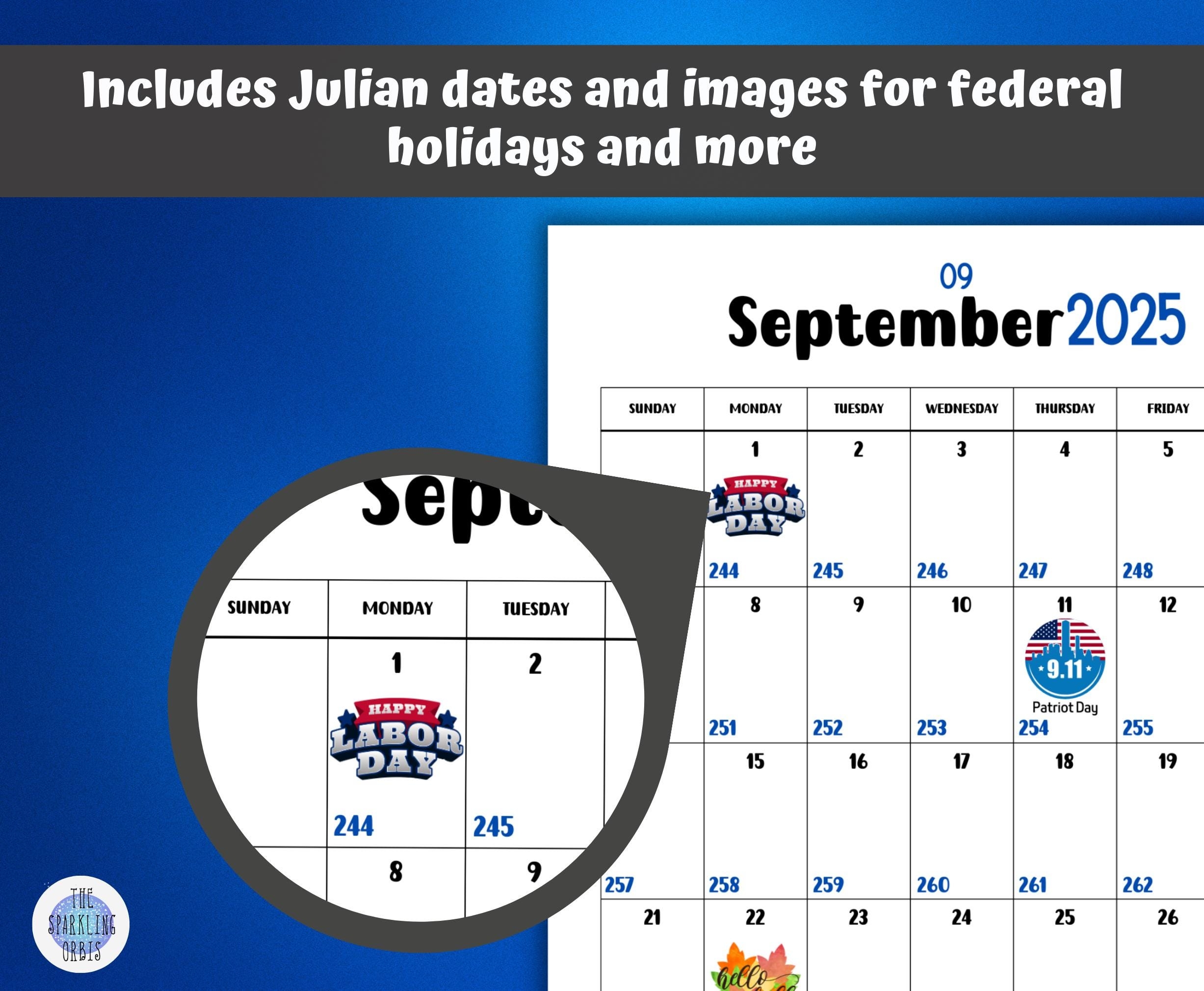 Julian Calendar 2025 With Holidays