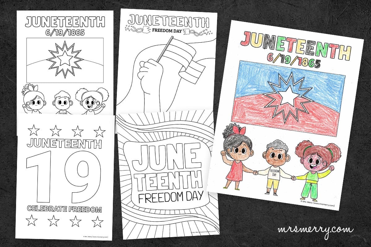 4 Juneteenth Coloring Pages Free Printable Mrs Merry