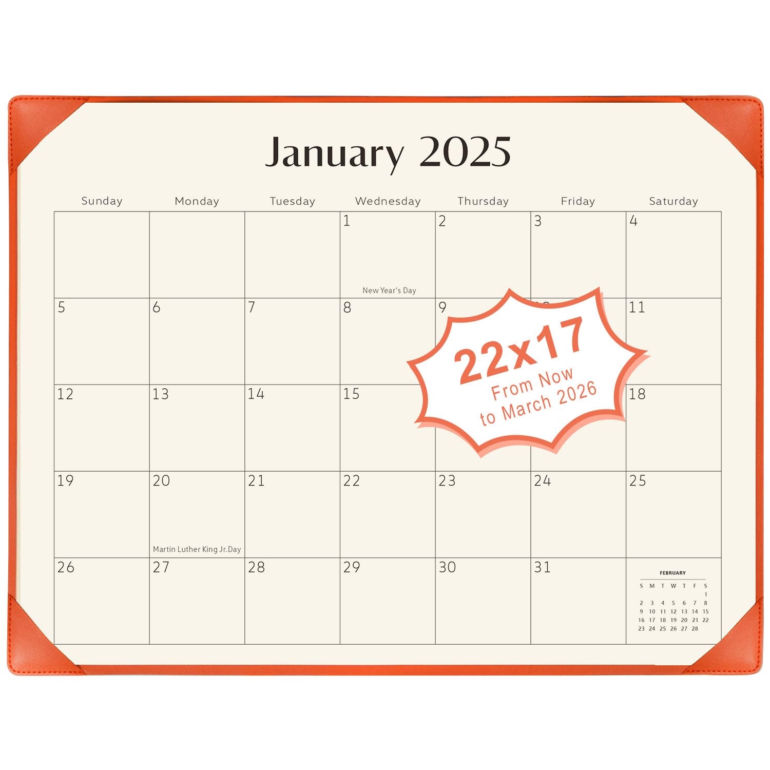 Amazon KOPEESY Large Desk Calendar 2025 2026 With Desk Mat From Now March 2026 22