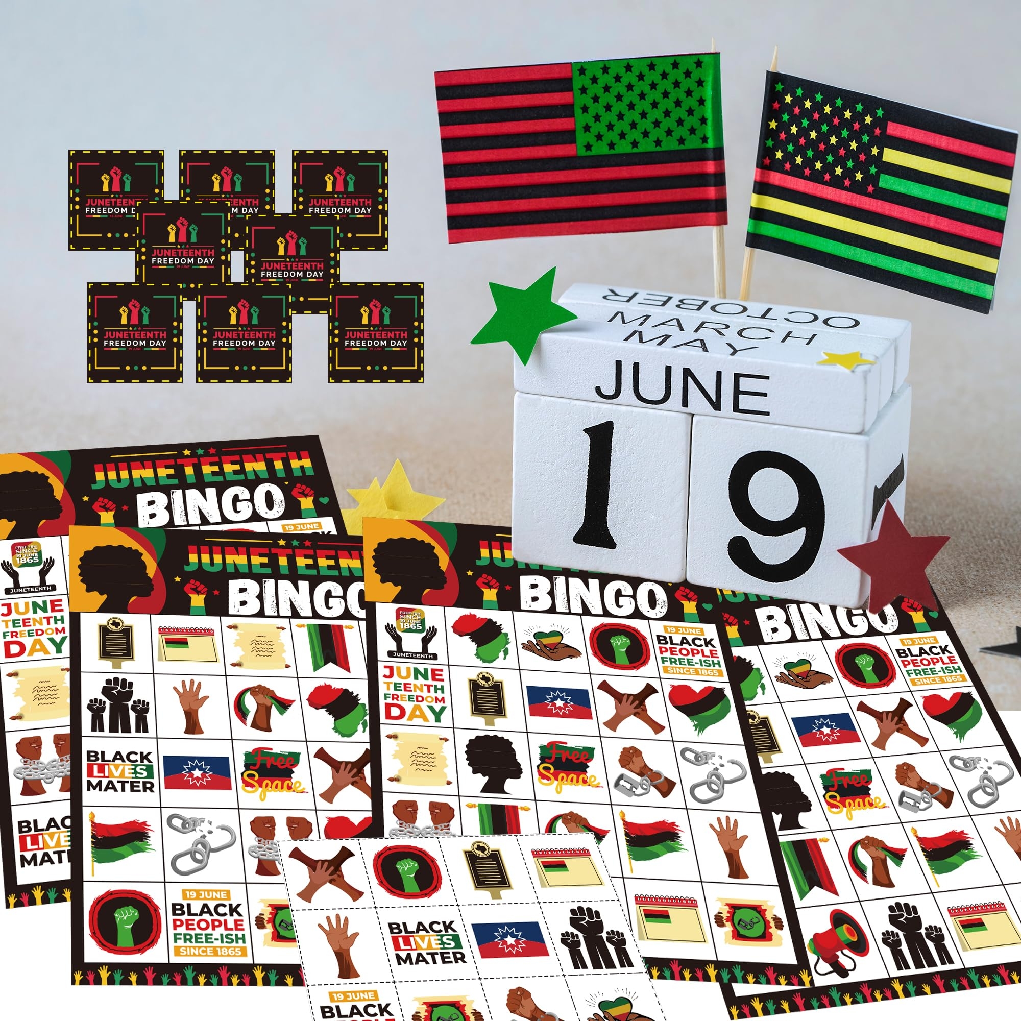 Amazon ViLeo Juneteenth Games Juneteenth Bingo Game Juneteenth Party Games With 24 Juneteenth Players Cards For Adults Activities Supplies Favors Juneteenth Trivia Games Toys Games
