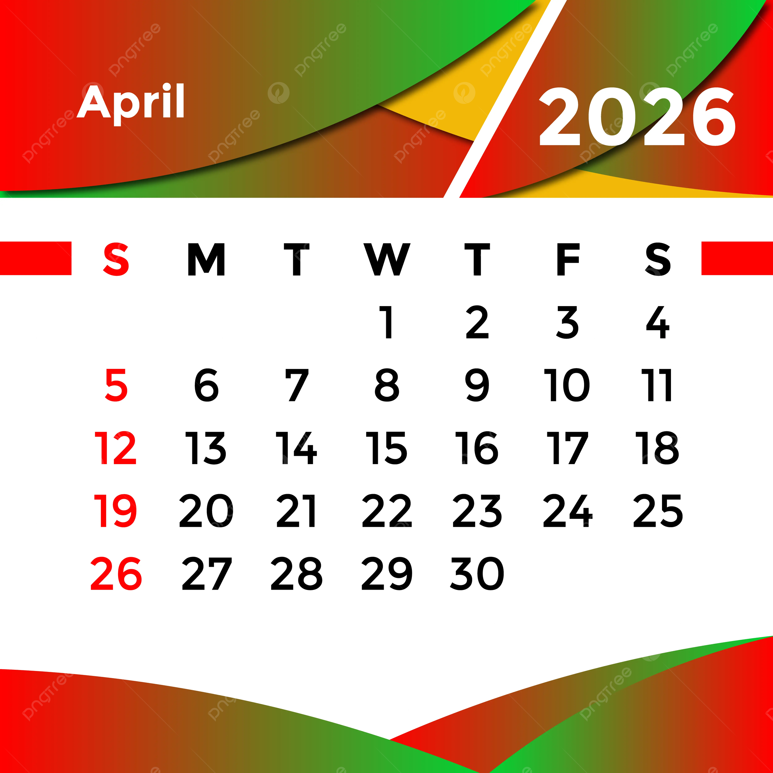 2026 April Calendar