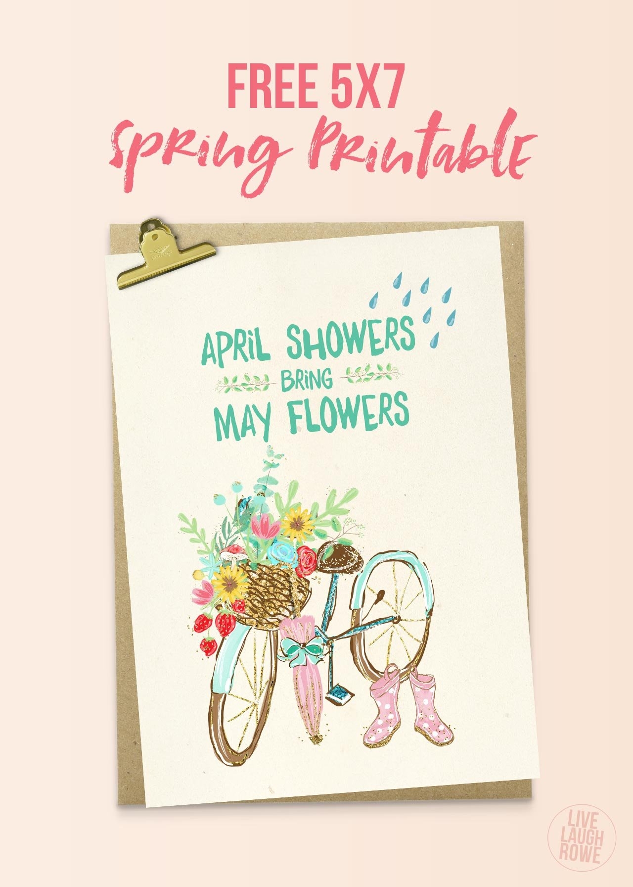 April Showers Bring May Flowers Printable