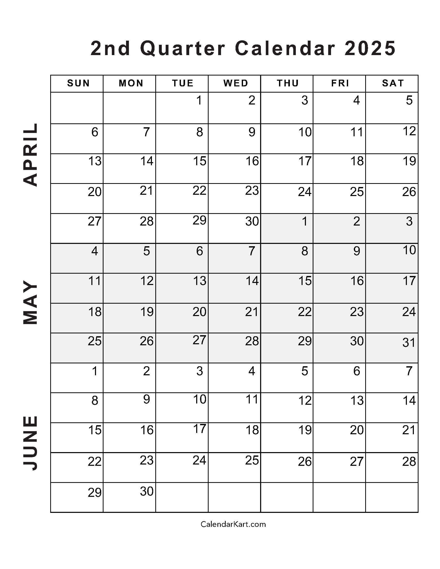 June July Calendar Printable