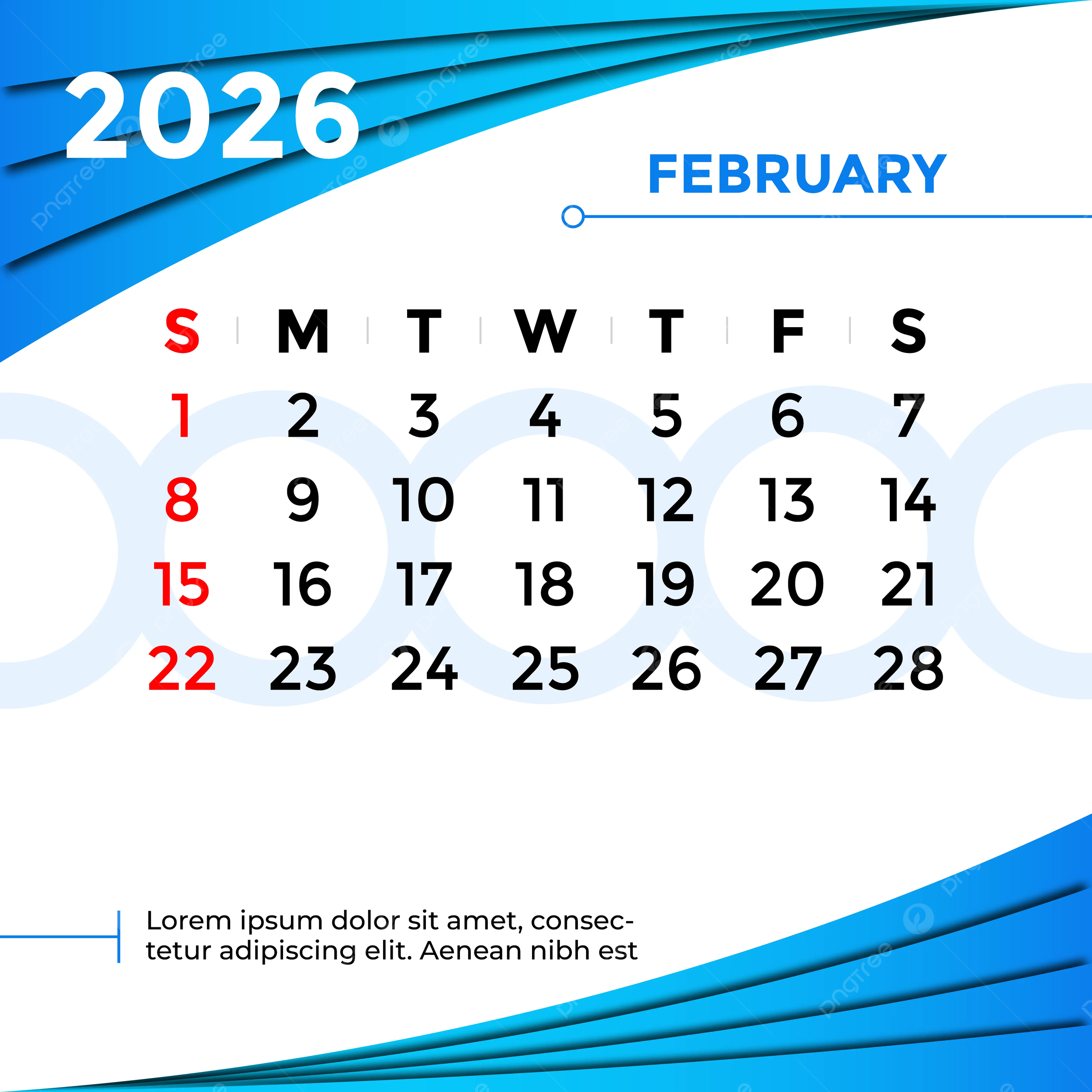 Aesthetic February Calendar 2026