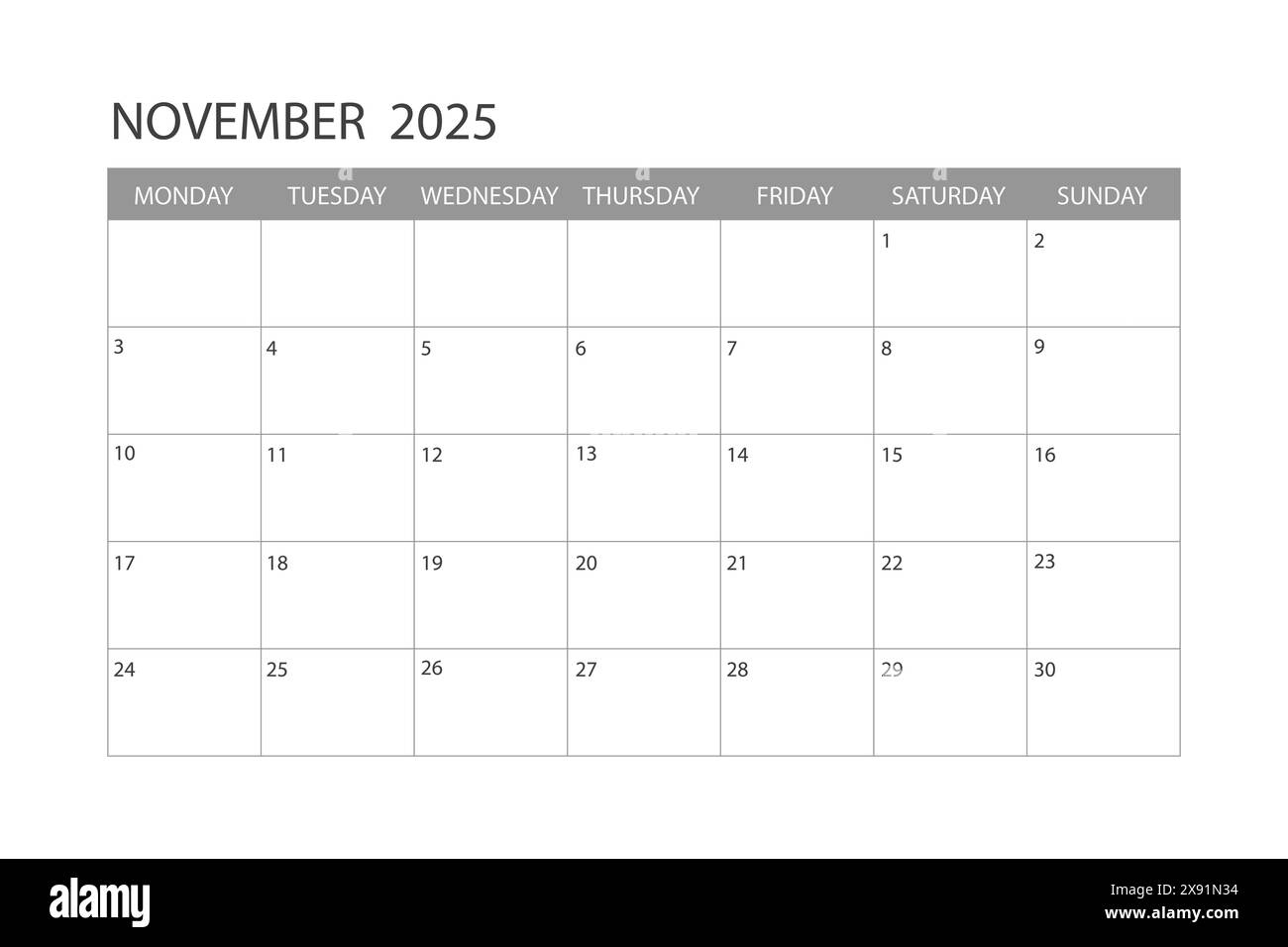 Printable Calendar November 2025