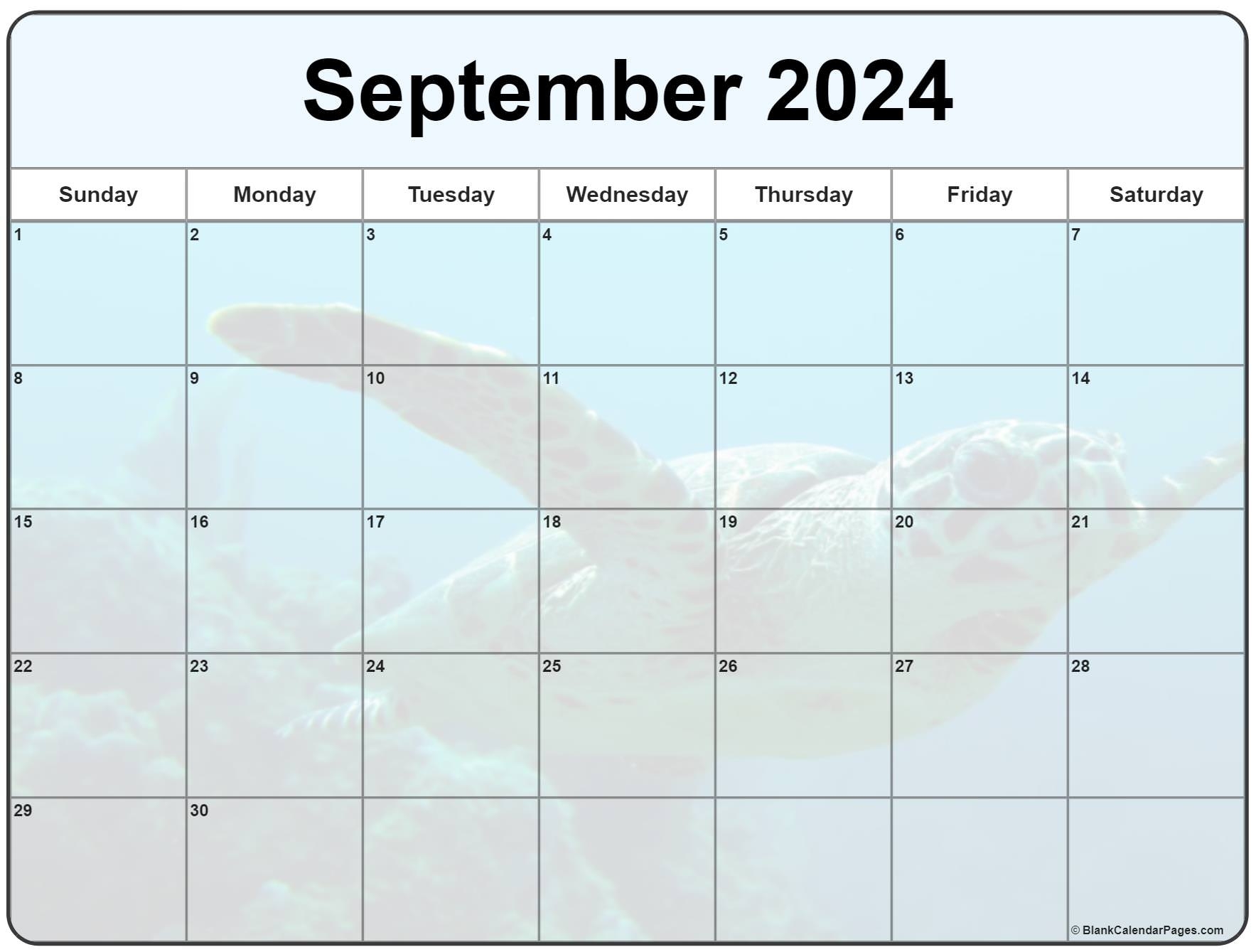 Collection Of September 2024 Photo Calendars With Image Filters 