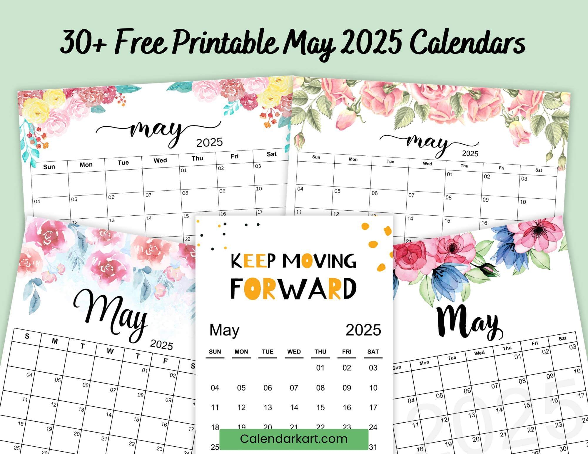 Cute May 2025 Calendars 8 Free Functional Templates