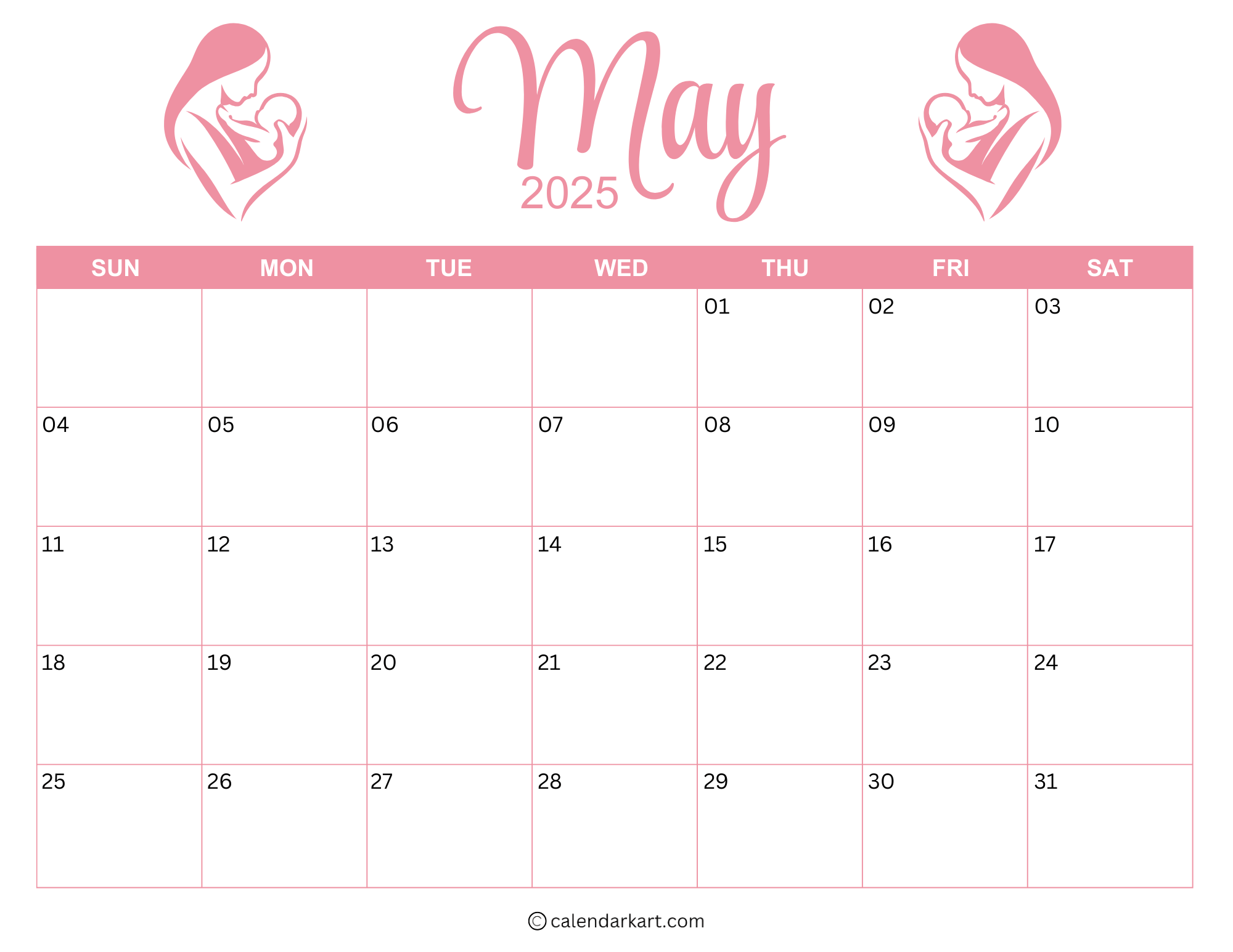 Cute May 2025 Calendar
