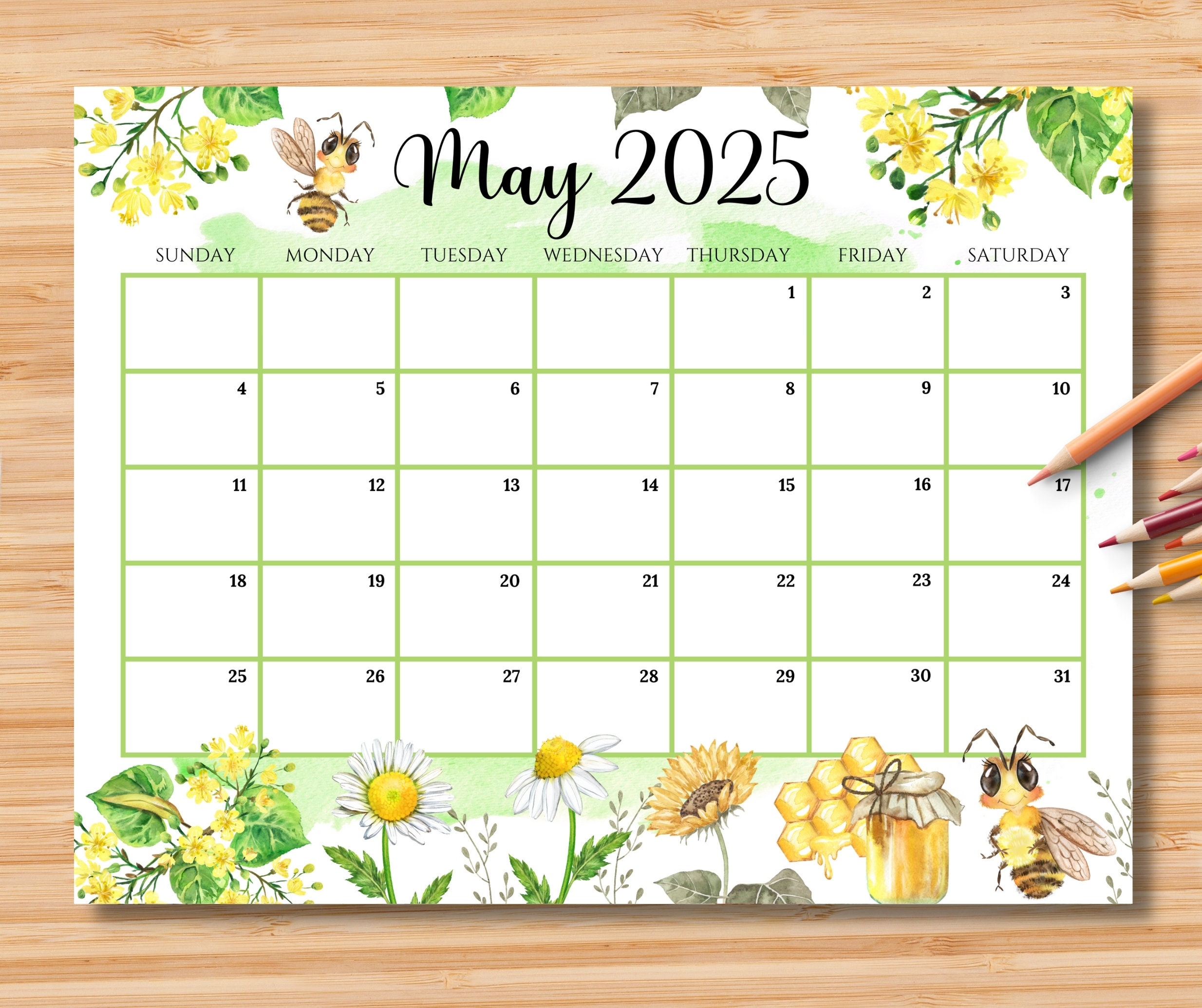 Free May 2025 Calendar