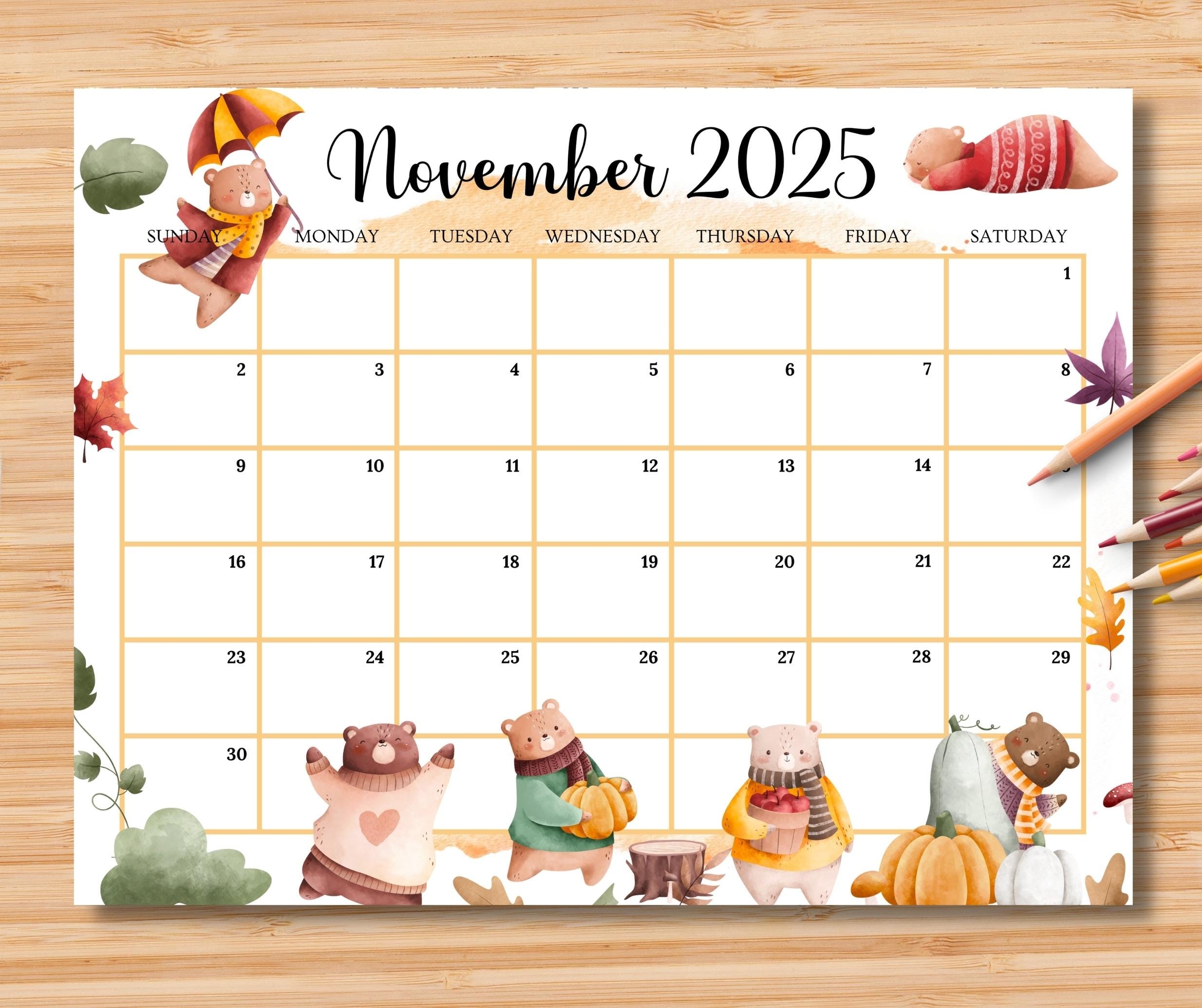November 2025 Calendar Pdf