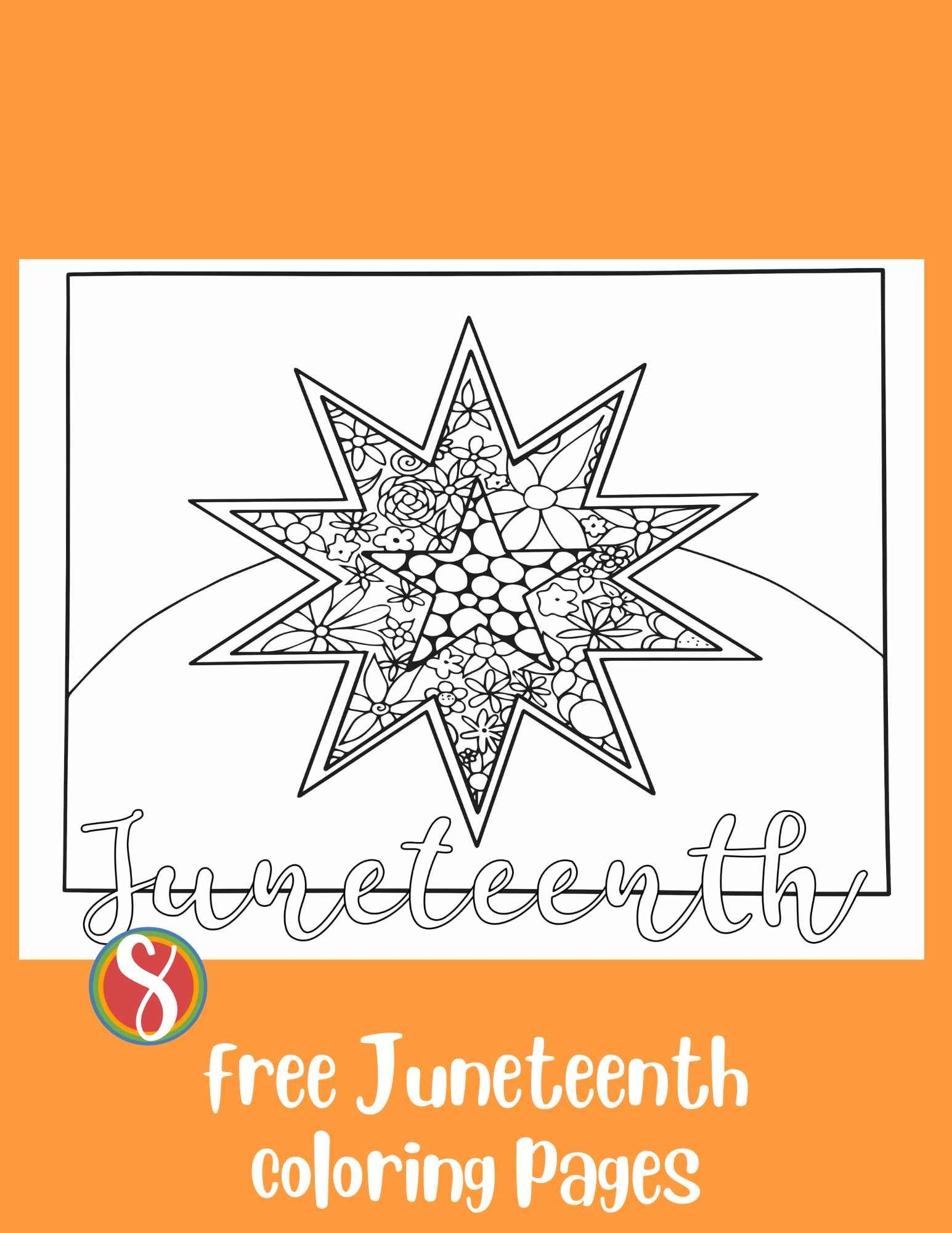 Free Juneteenth Coloring Pages Stevie Doodles