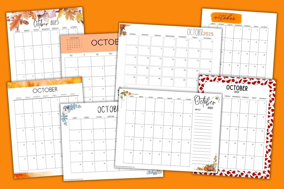 Free Printable Oct 2025 Calendar