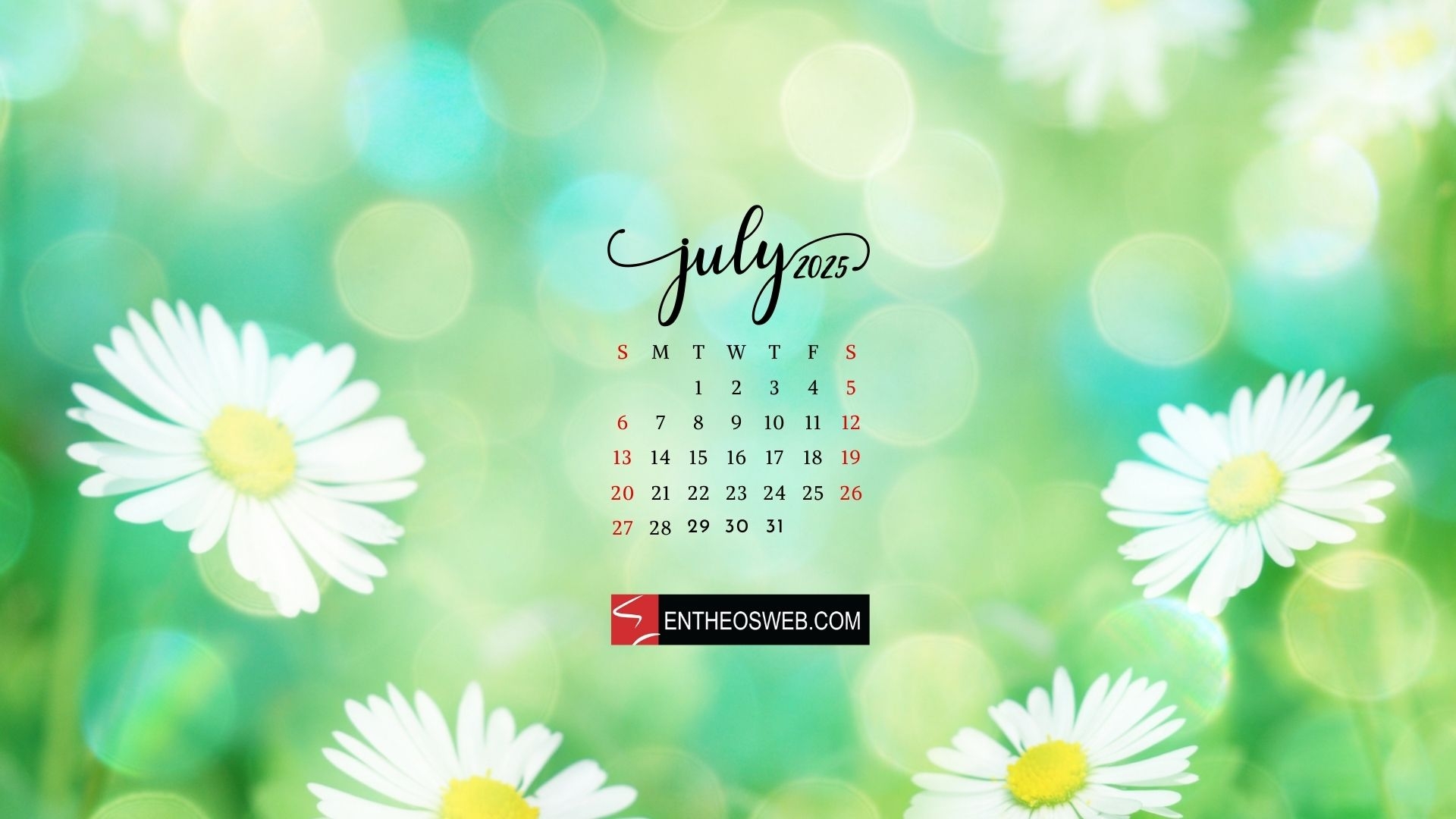 July Calendar 2025 Wallpaper