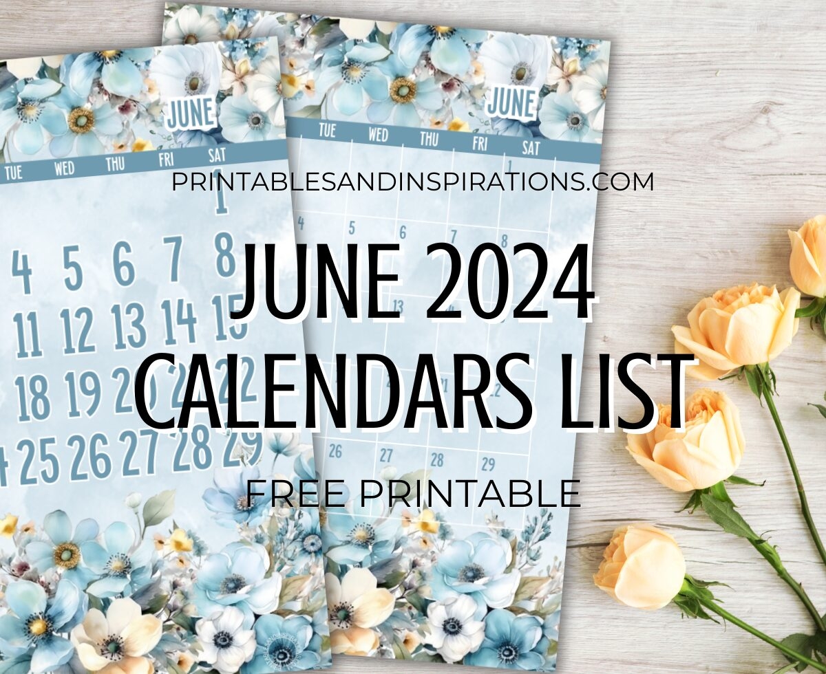 June 2024 Calendar With Flowers Free Printable Printables And Inspirations