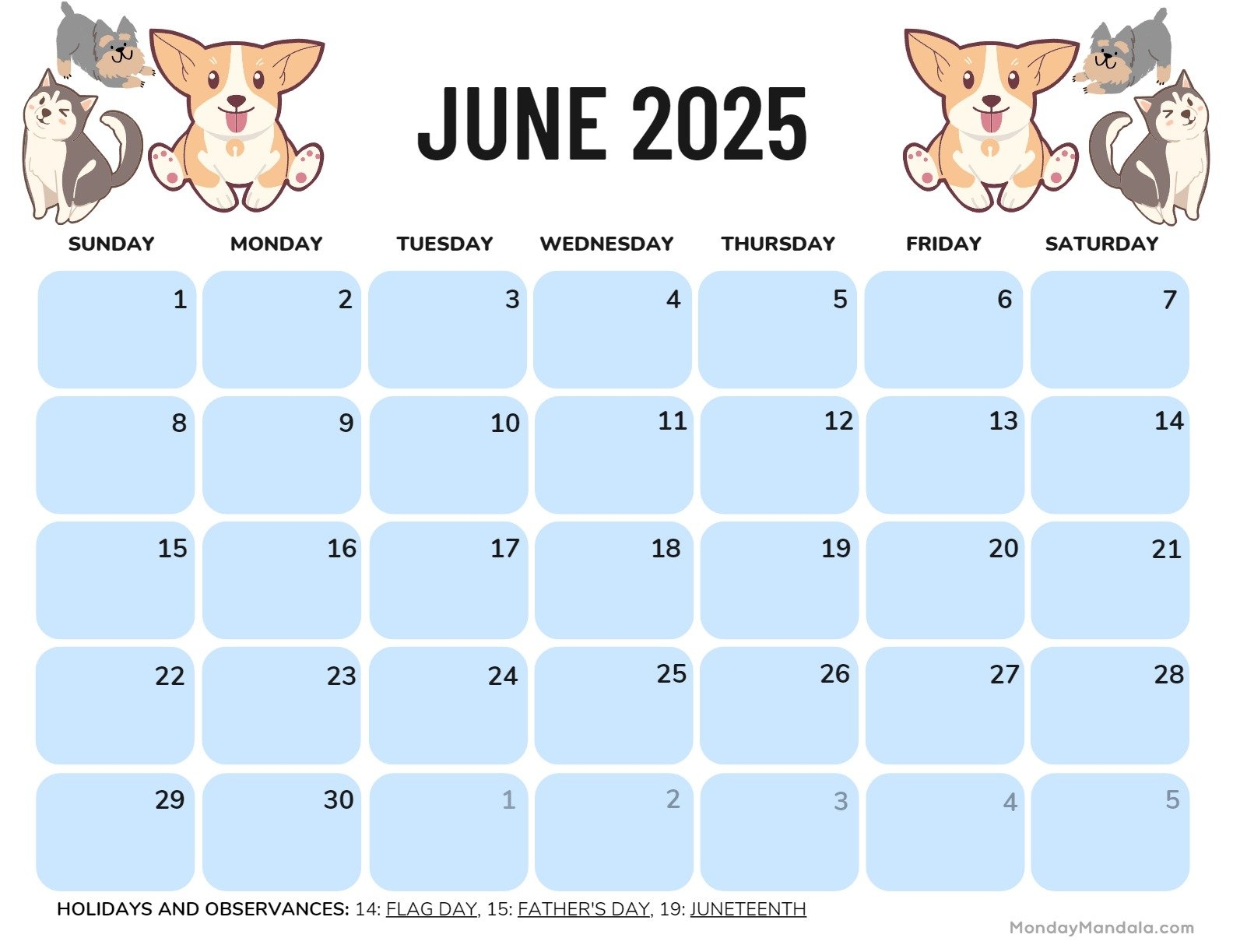 June Printable Schedule