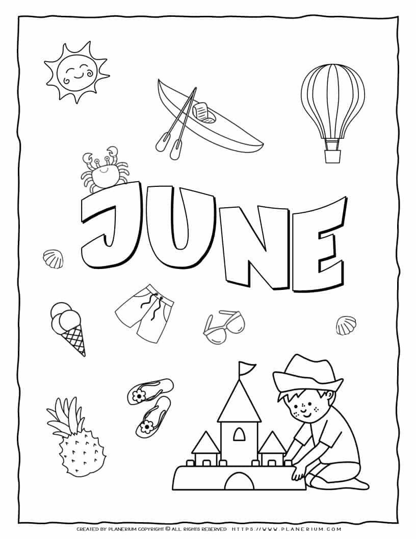 June Coloring Pages Free Printable