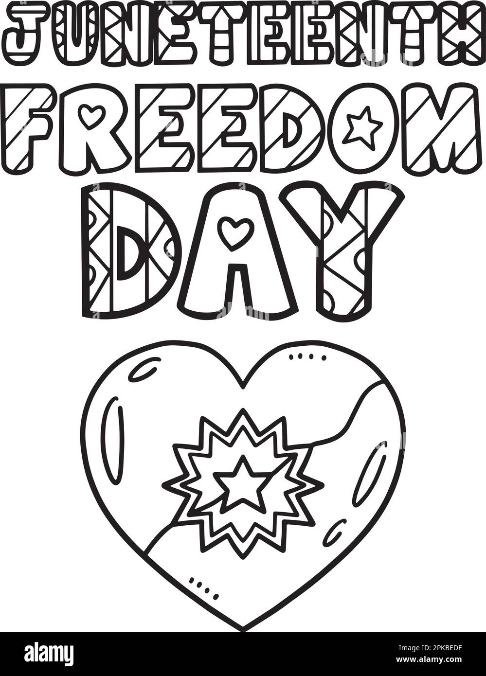 Juneteenth Freedom Day Isolated Coloring Page Stock Vector Image Art Alamy