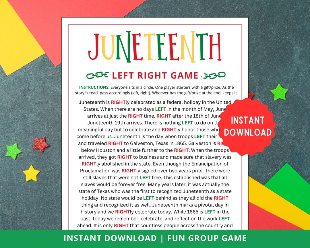 Juneteenth Trivia Printable