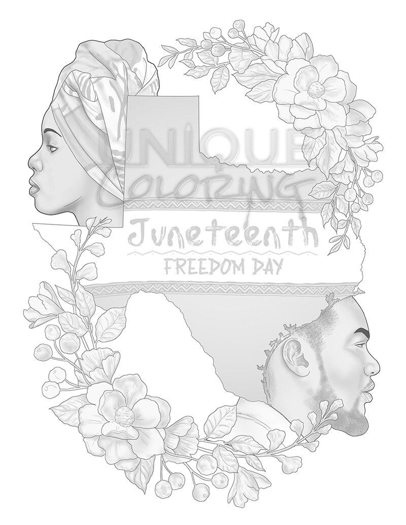 Juneteenth Unique Coloring
