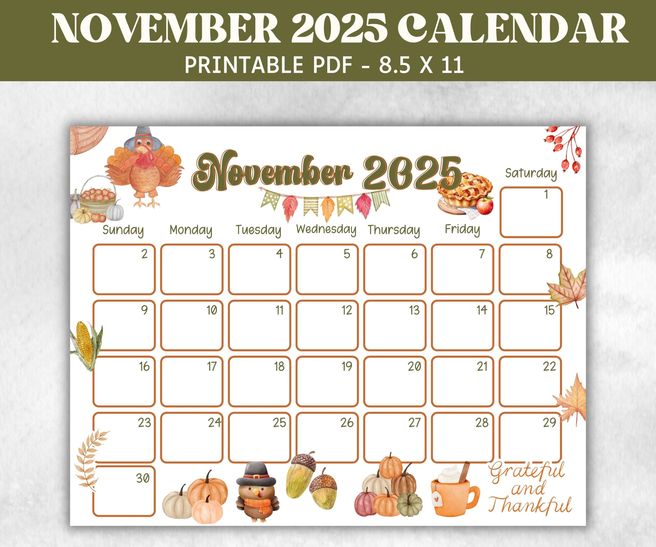 Calendar Template November 2025