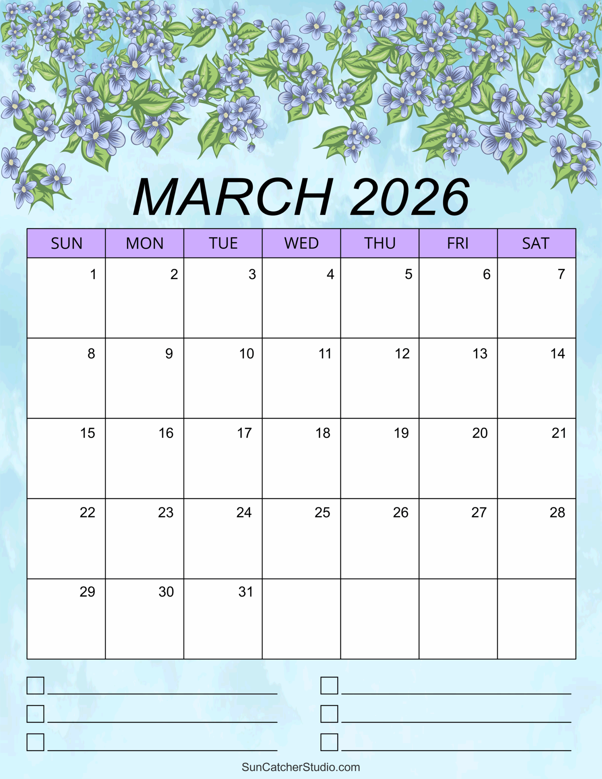 March 2026 Calendar Printabulls