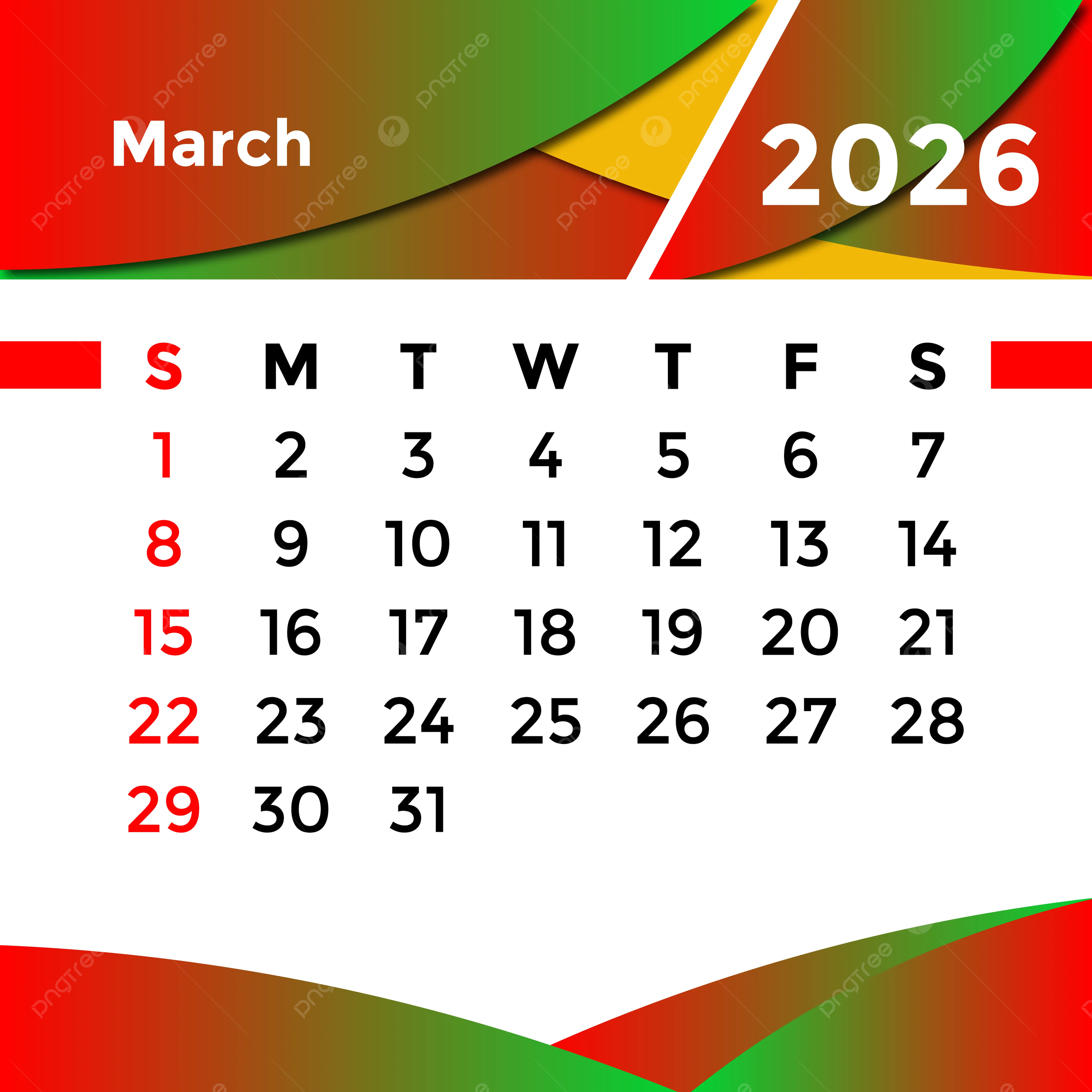 Calendar Page March 2026