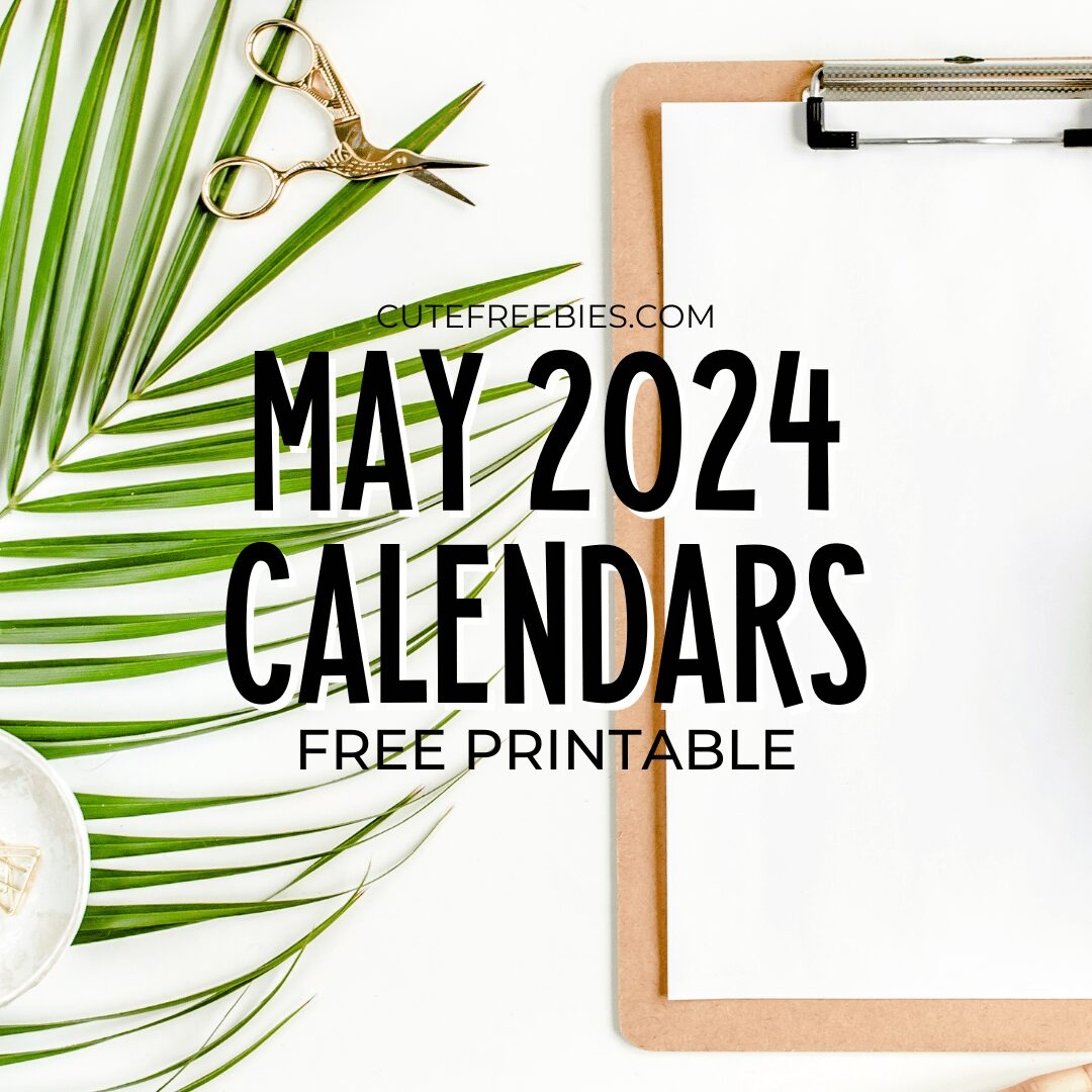 Printable May Calendar
