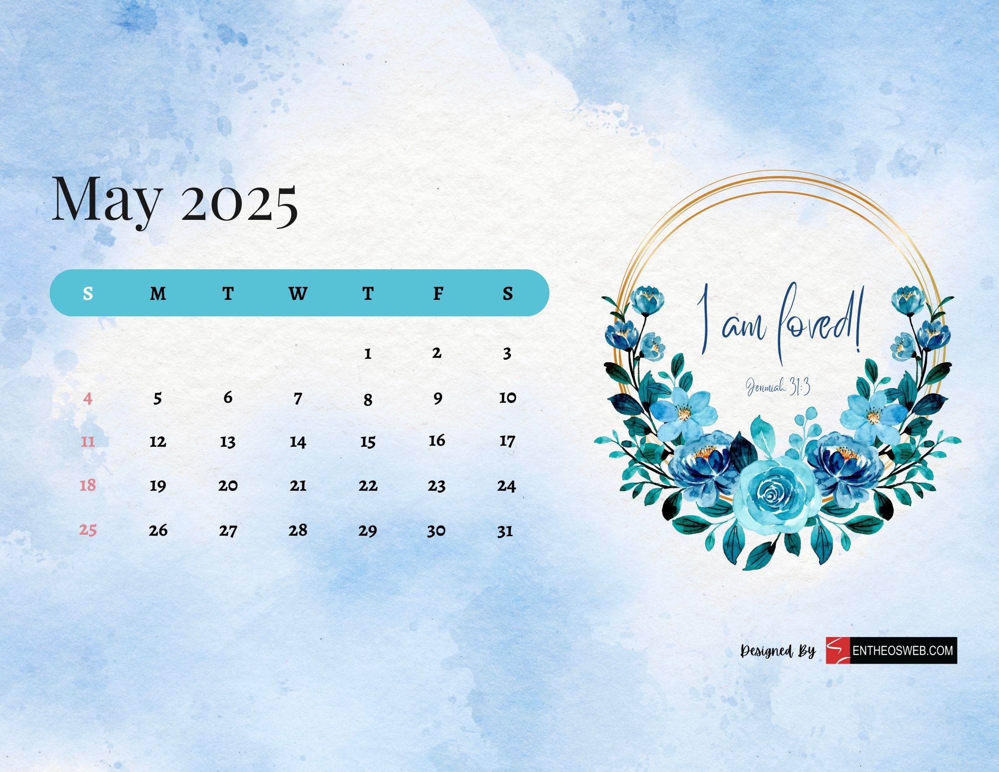 May 2025 Calendar Wallpaper