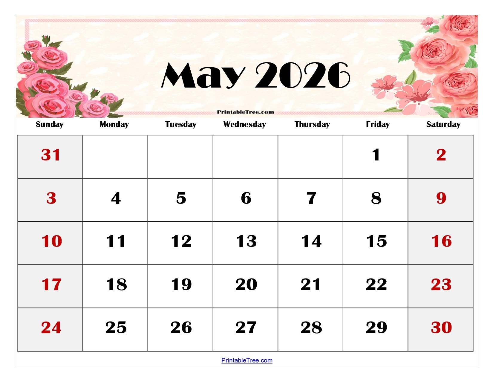 May To August 2026 Calendar