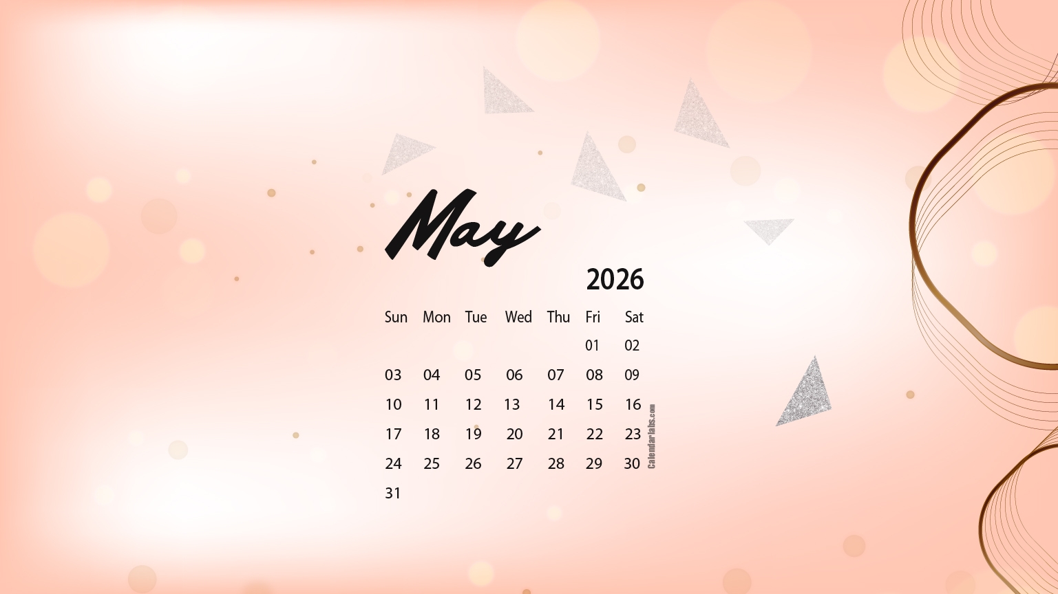 May 2026 Calendar Background