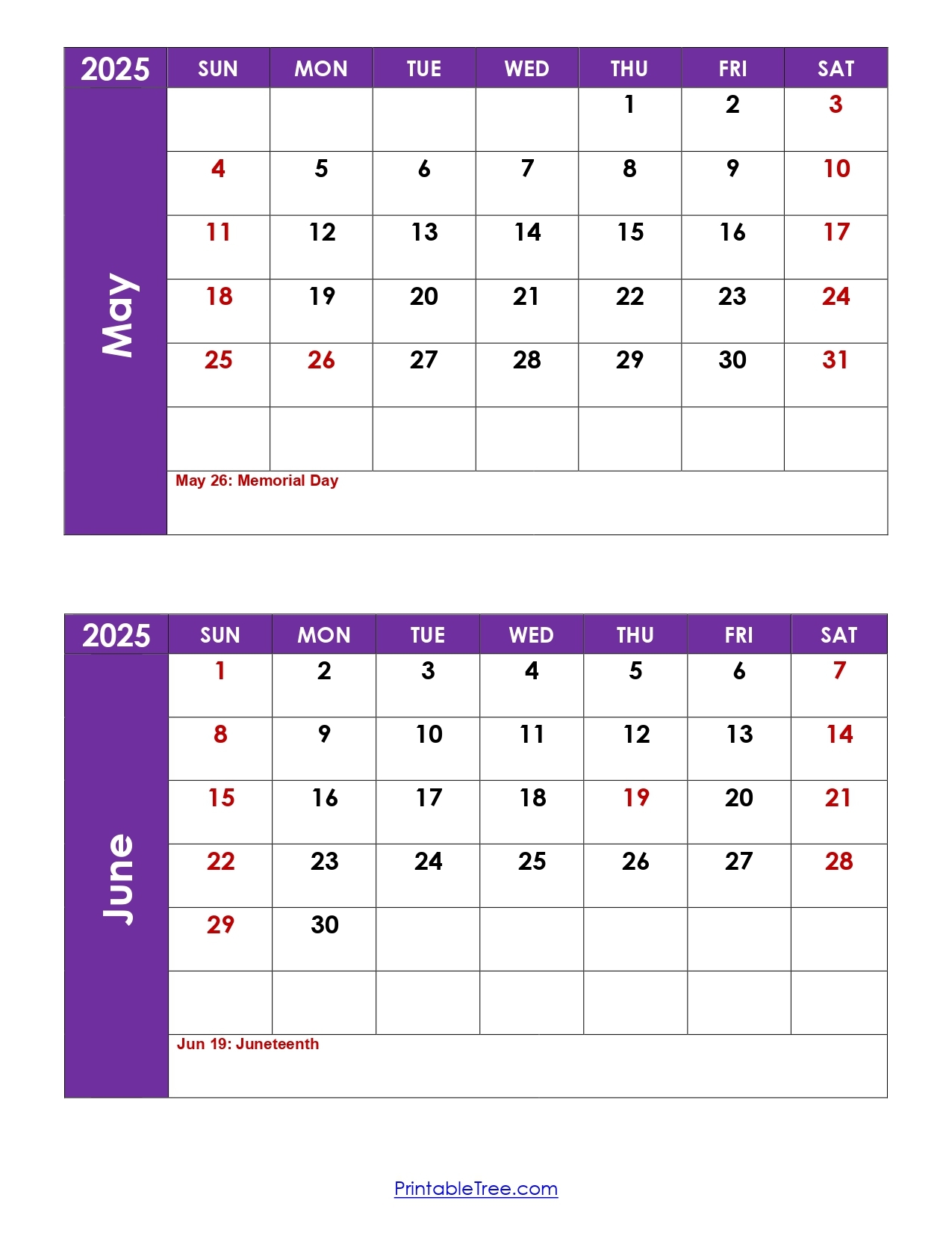 Printable Calendar May And June
