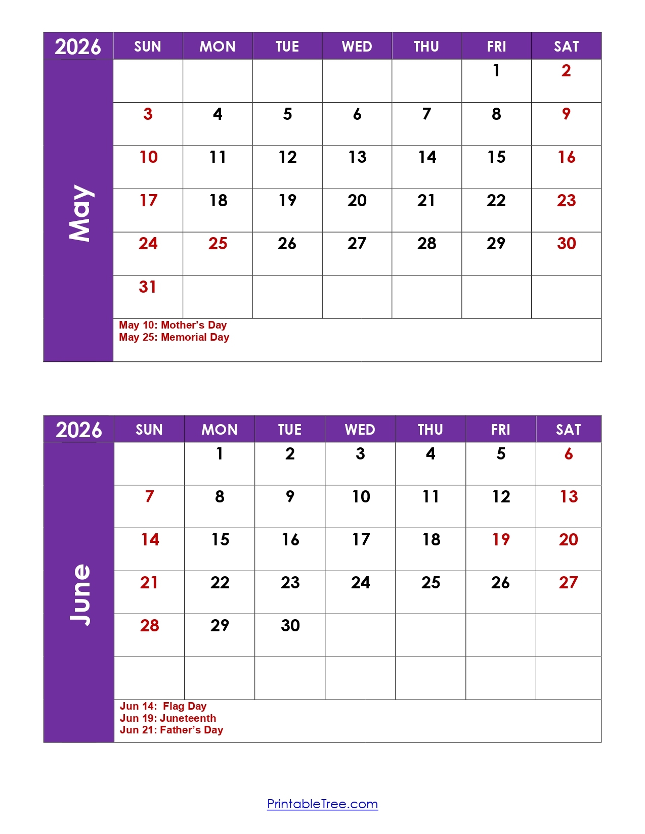 Calender Of May 2026