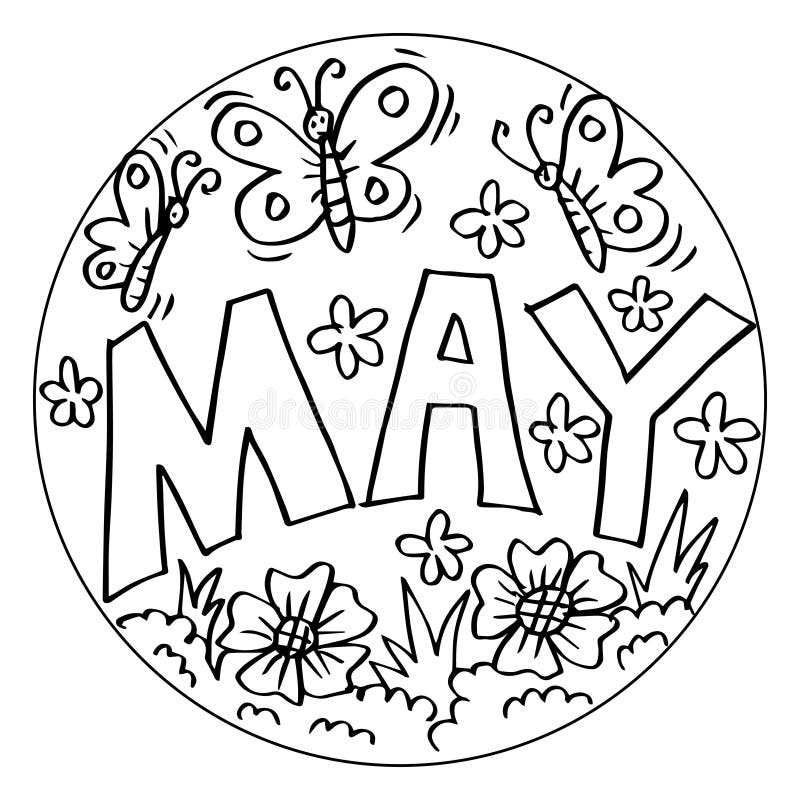 May Coloring Page Stock Illustrations 2 196 May Coloring Page Stock Illustrations Vectors Clipart Dreamstime