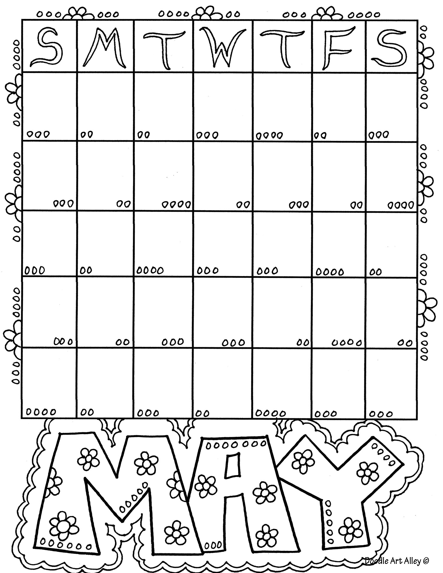 May Printable Coloring Pages