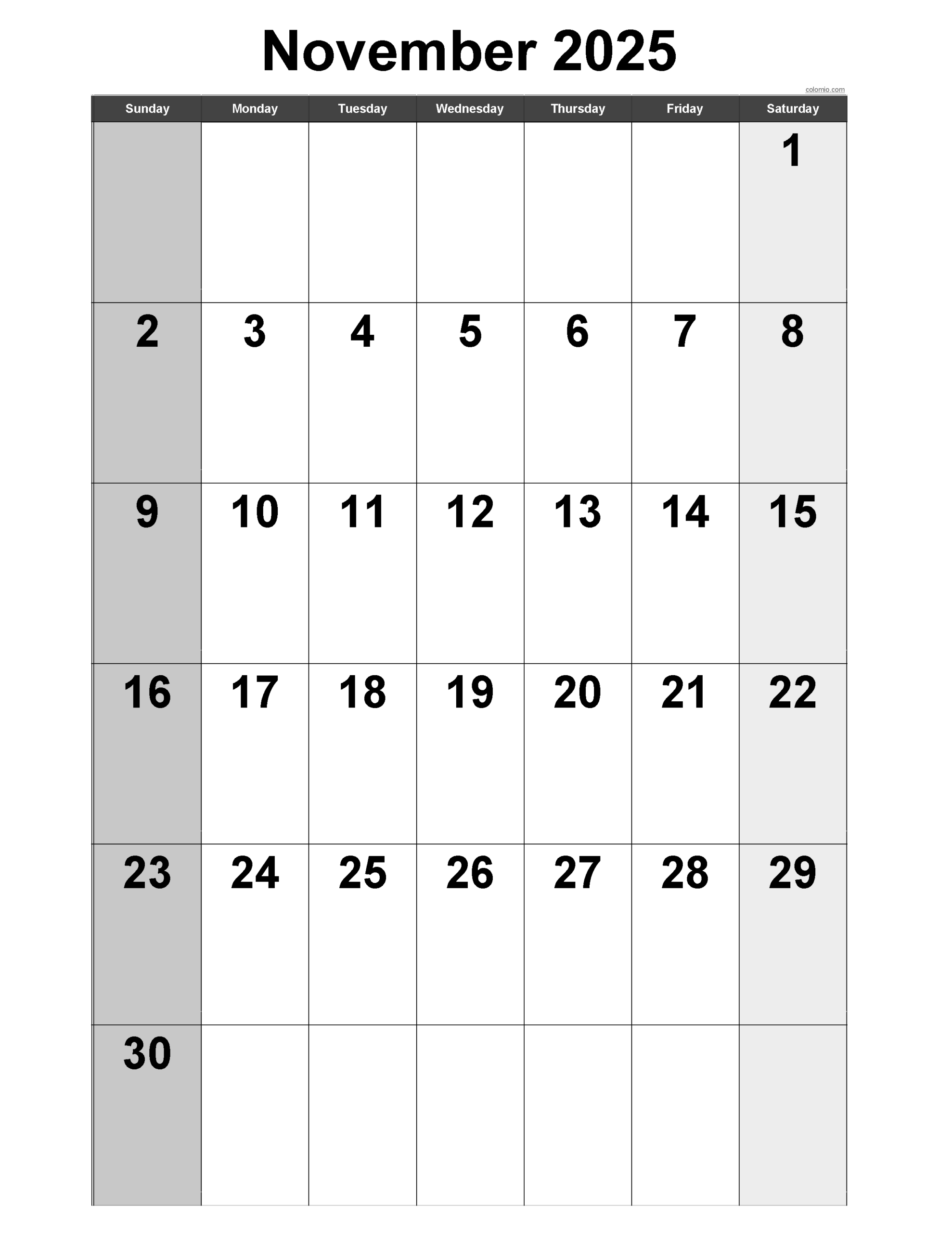 November 8 2025 Calendar