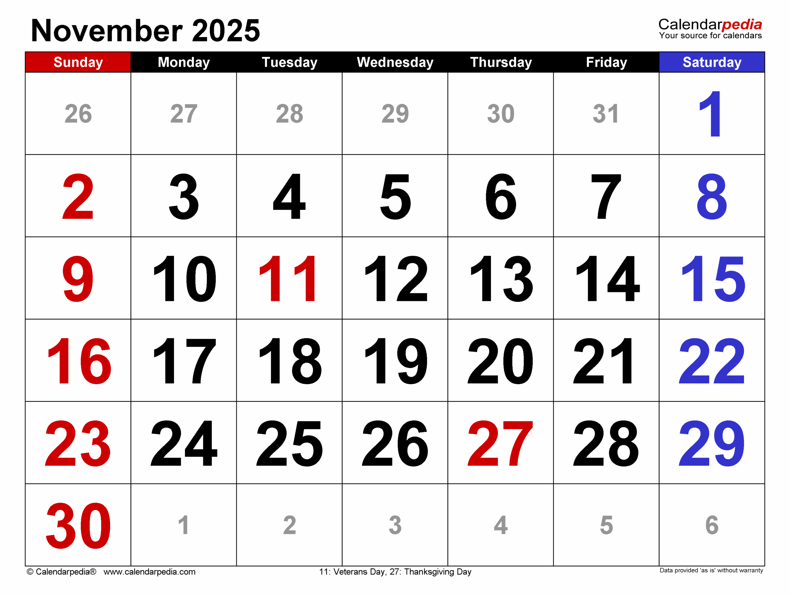 November 5 2025 Calendar