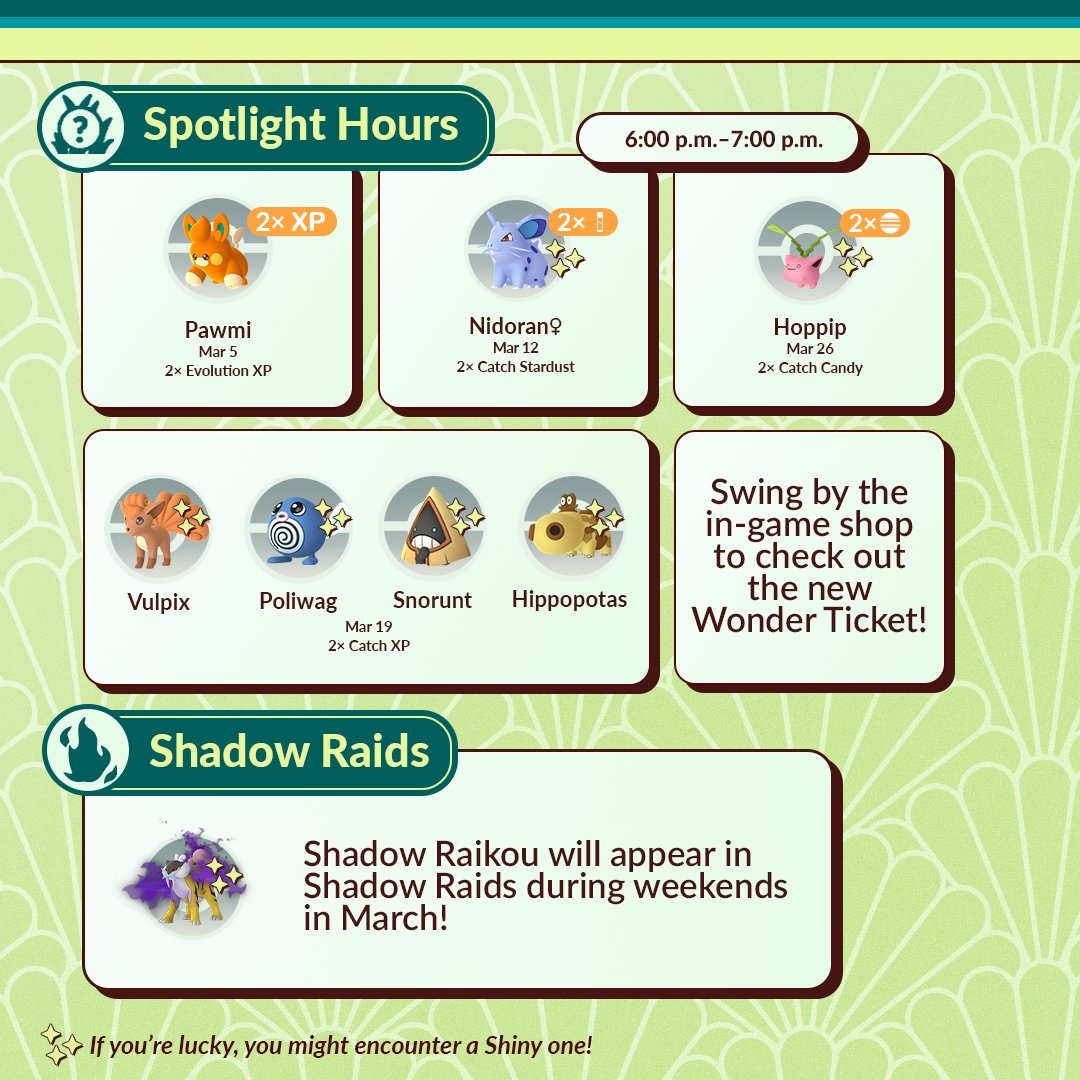 Pok mon GO March 2024 Event Guide Pok mon GO Hub