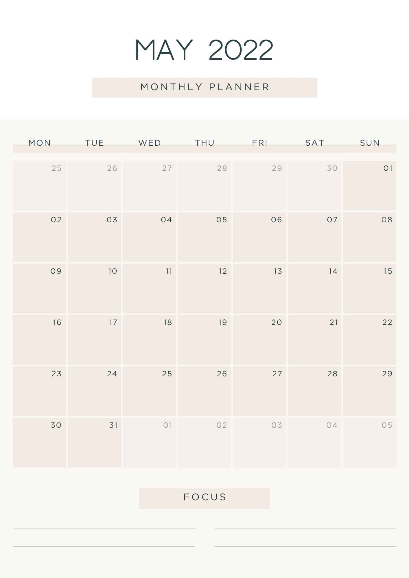 Printable May