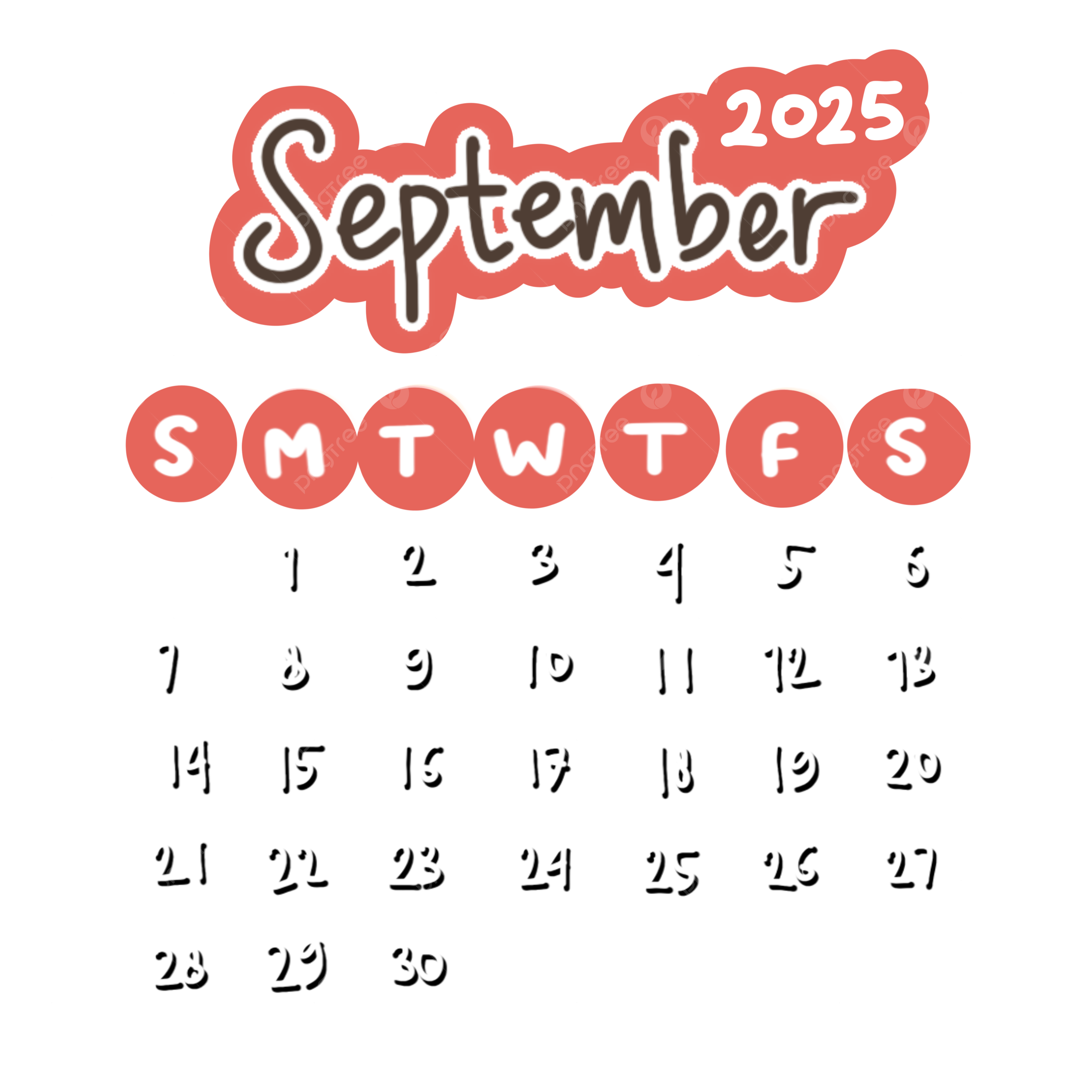 September 2025 Calendar Cute