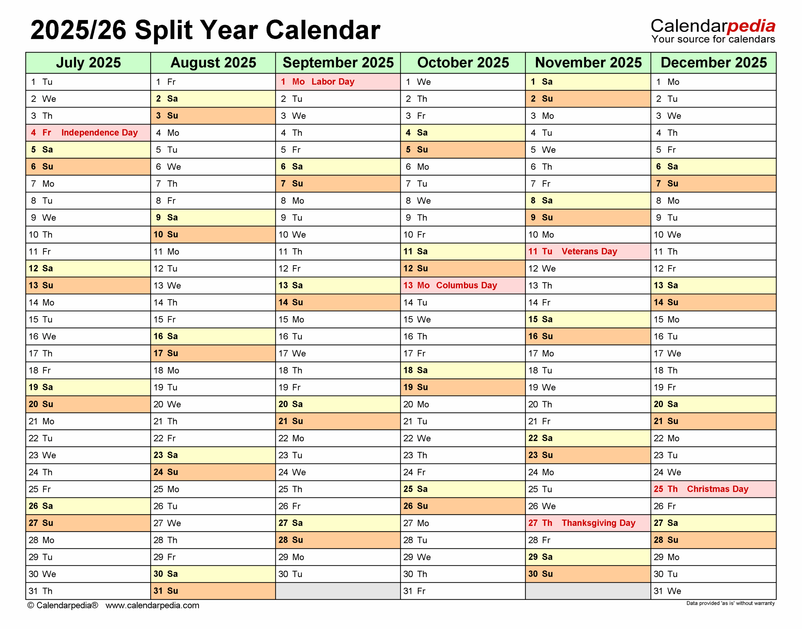 August 2025 To August 2026 Calendar