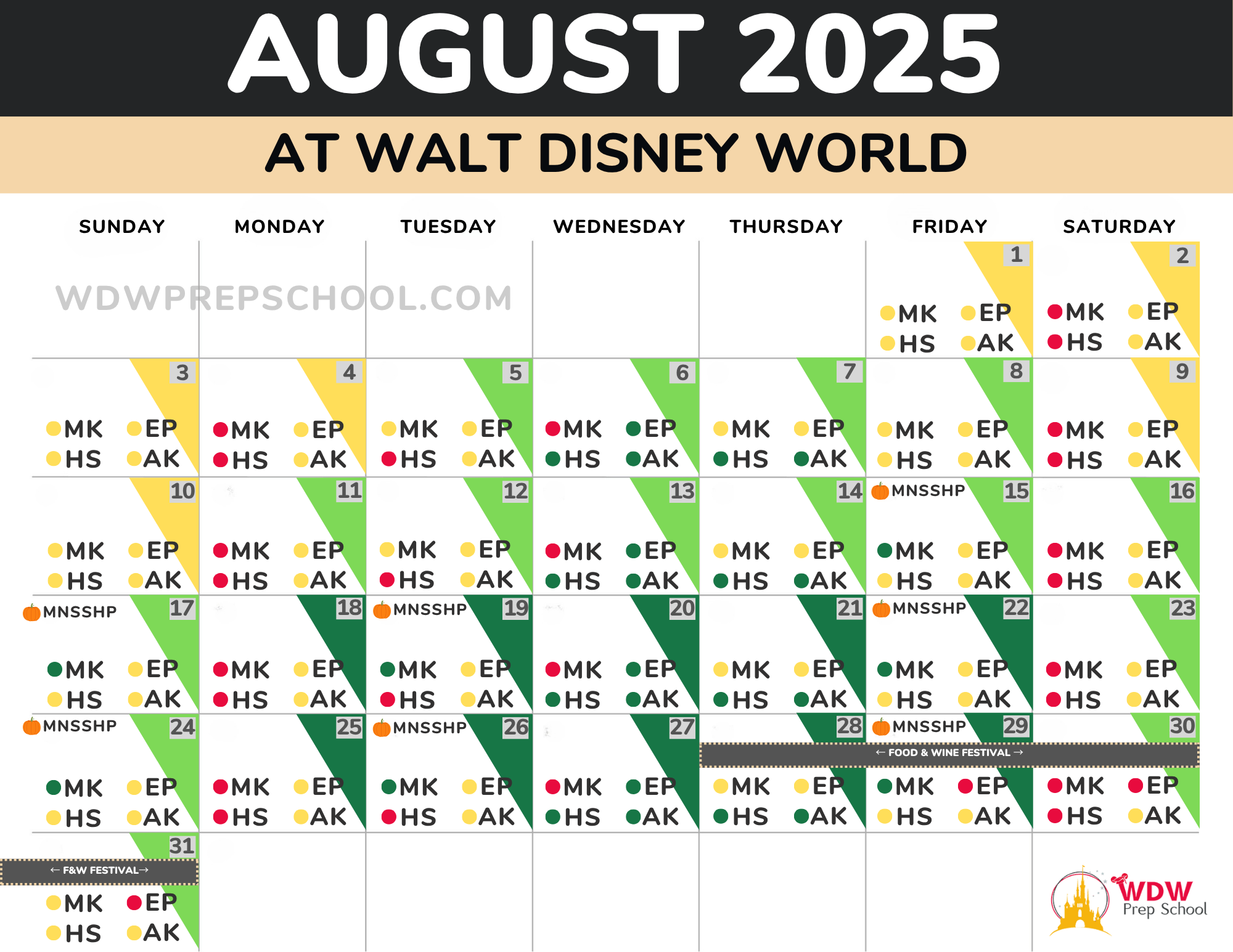 2025 2026 Disney World Crowd Calendar best Times To Go 
