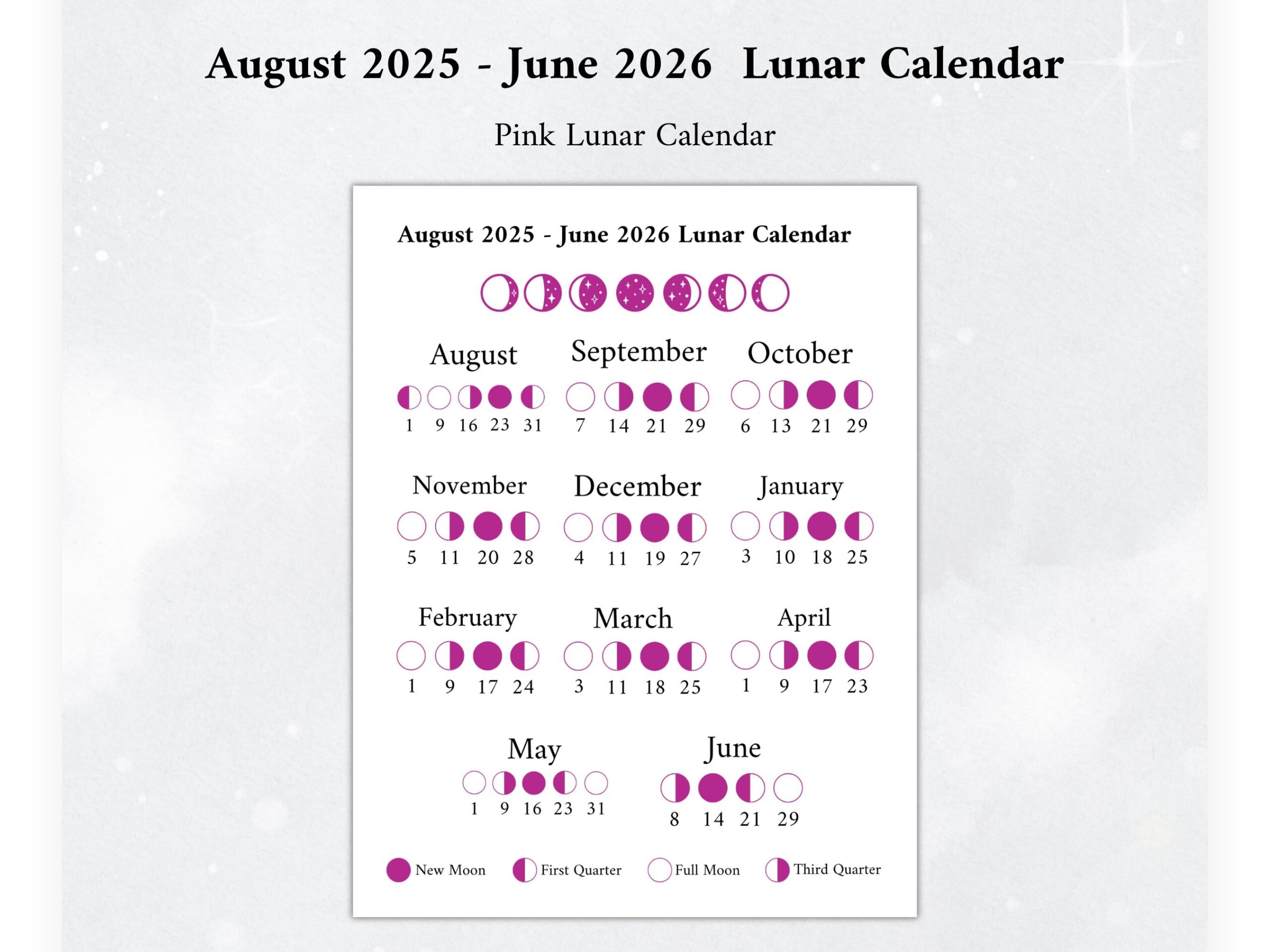 April Lunar Calendar 2026