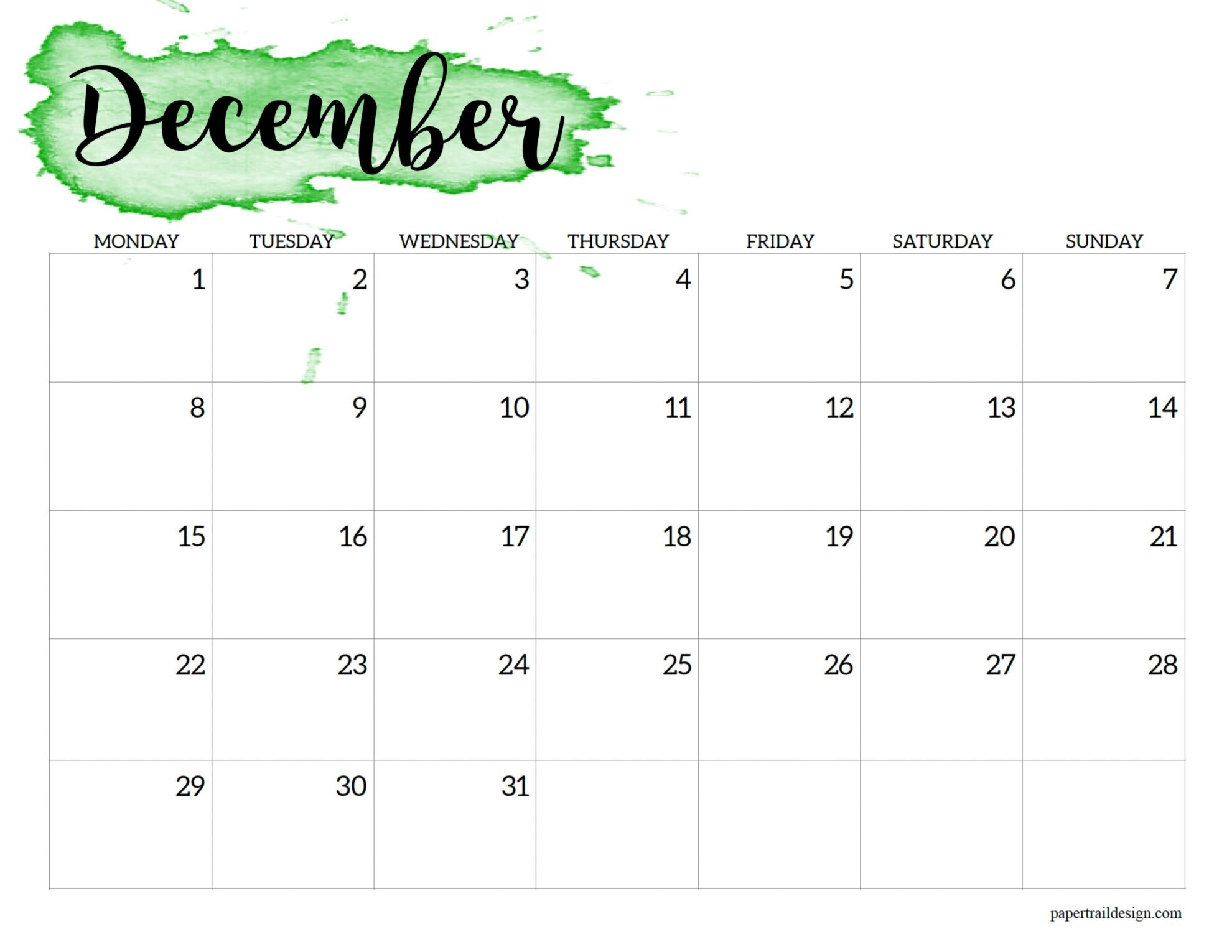 Free Printable Calendar November And December 2025
