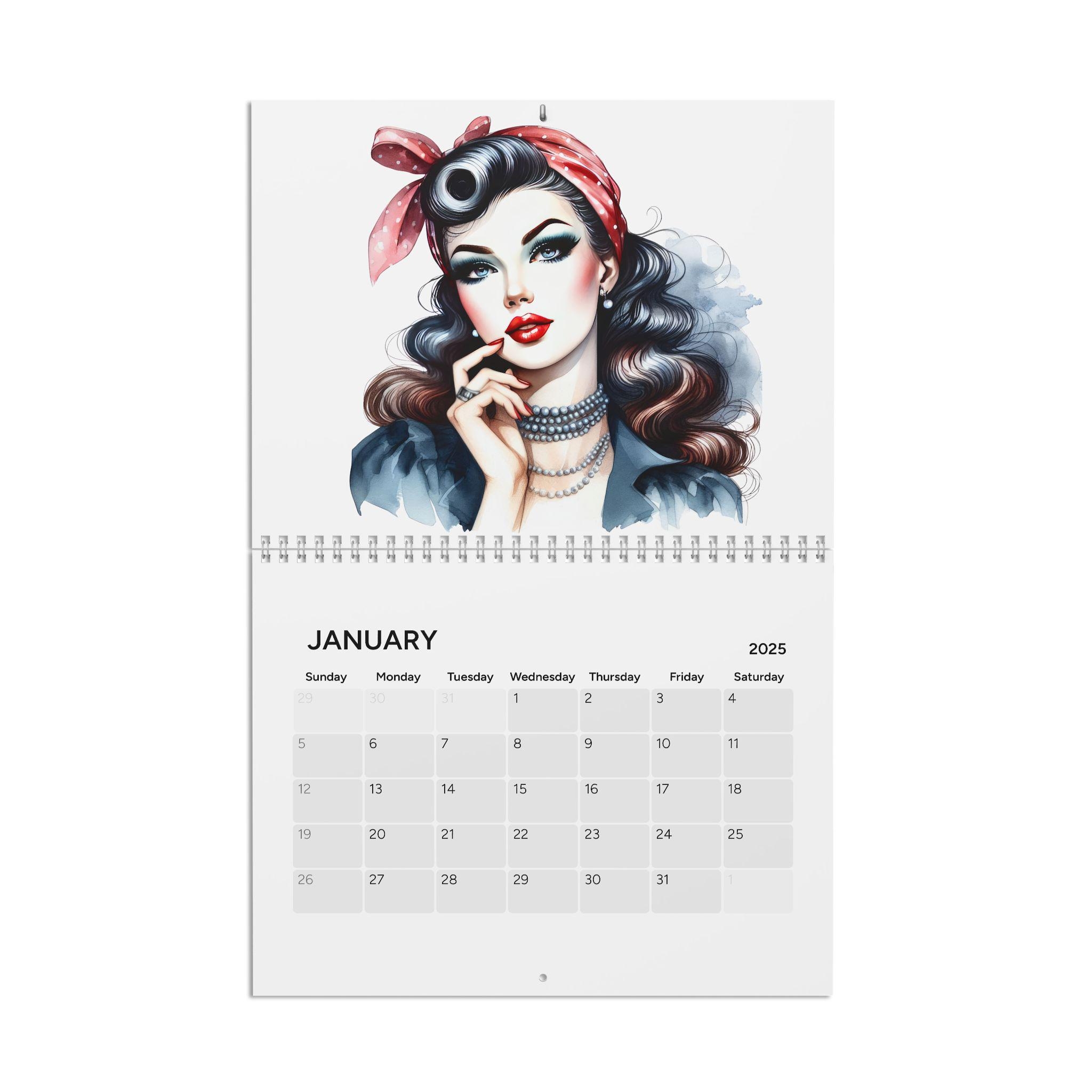 Retro Pin May 2025 Pin-Up Calendar