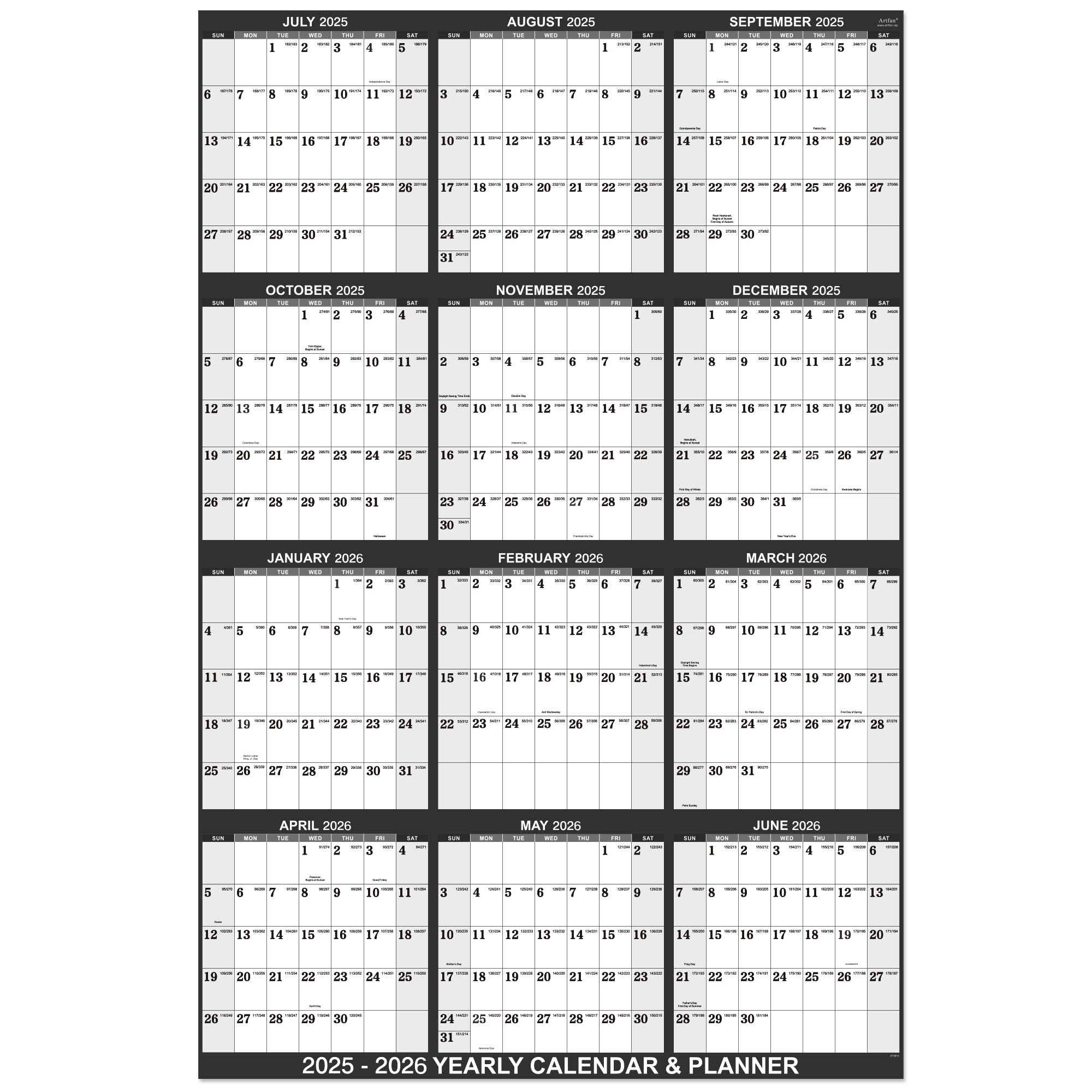 Julian Day Calendar 2025