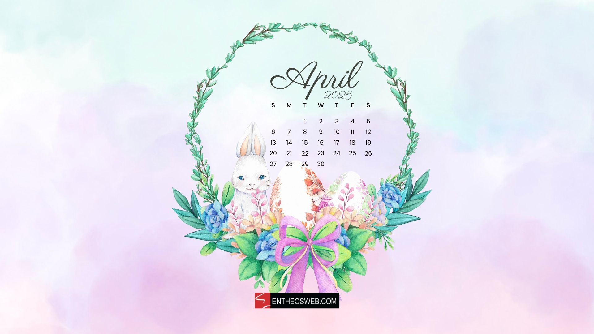 April Calendar Desktop Wallpaper 2026