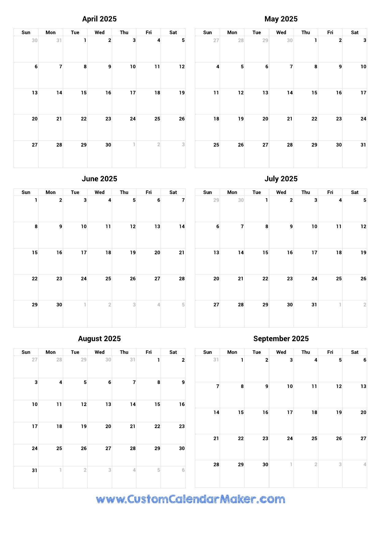 September 6 2025 Calendar