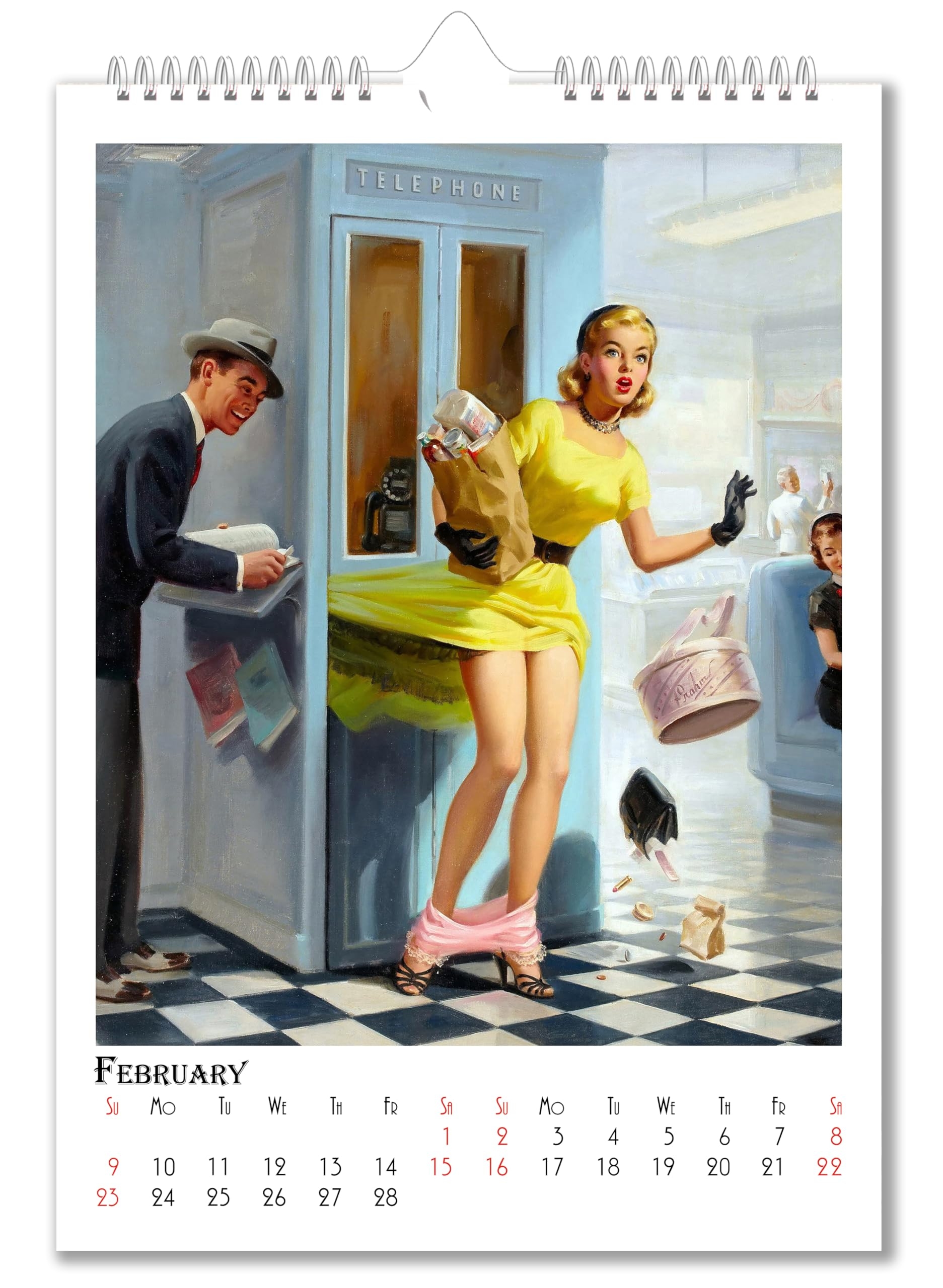 Art Frahm Edition 2 Wall Calendar 2025 Pin Up Glam Sexy Girl Retro Vintage 8