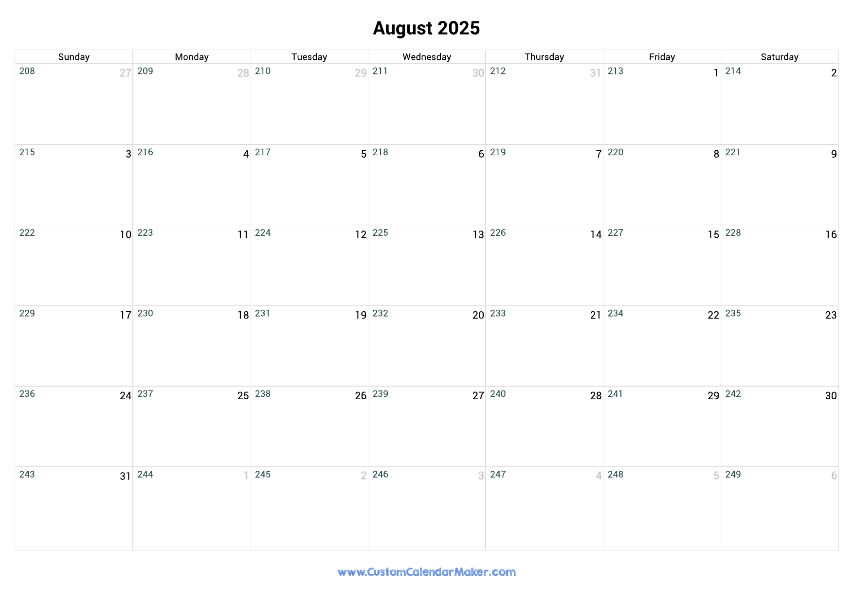 August 23 2025 Calendar